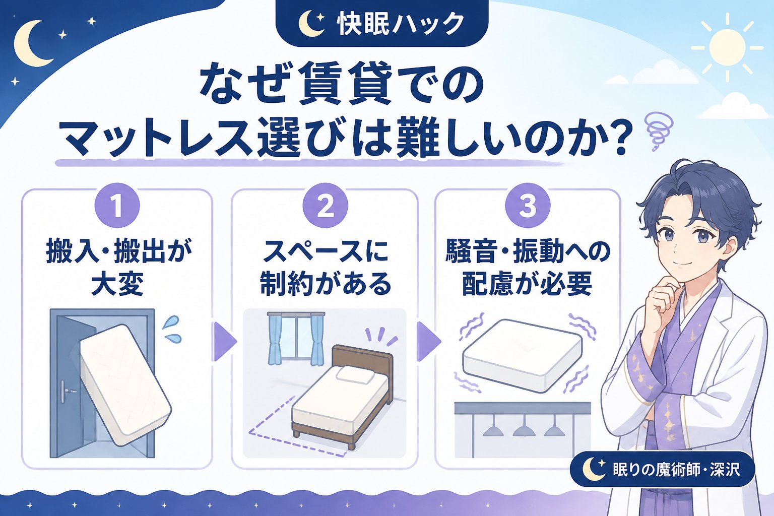 マットレス・快眠 なぜ賃貸でのマットレス選びは難しいのか？