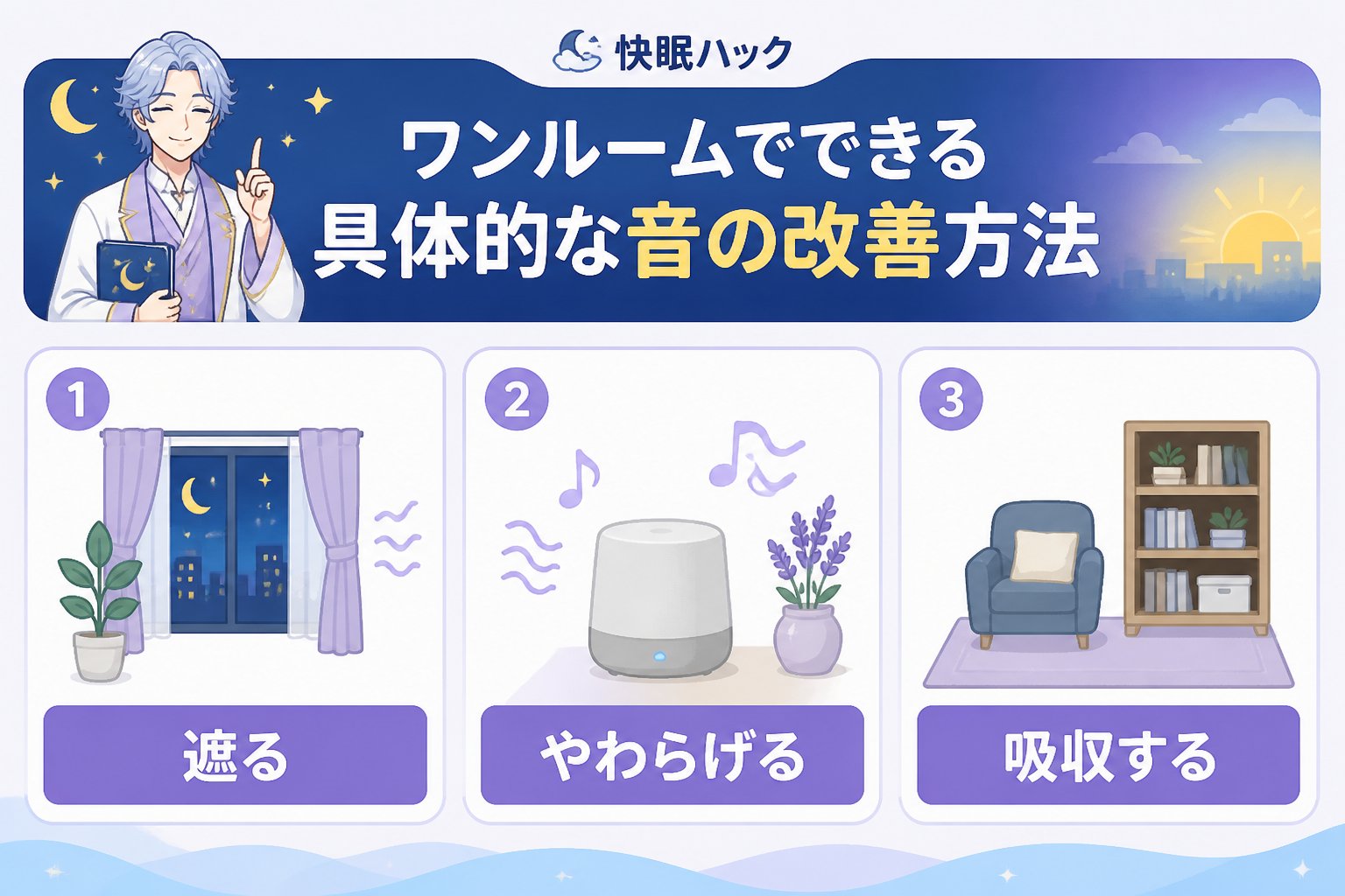 睡眠改善 ワンルームでできる具体的な音の改善方法