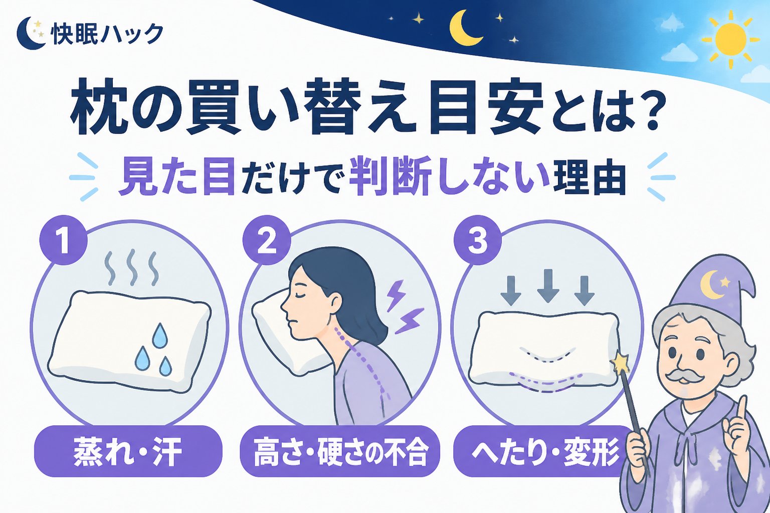 寝具 枕の買い替え目安とは?見た目だけで判断しない理由