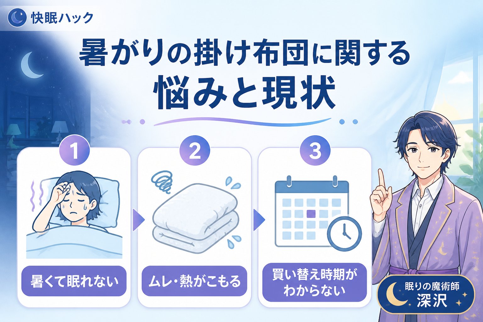 寝具 暑がりの掛け布団に関する悩みと現状