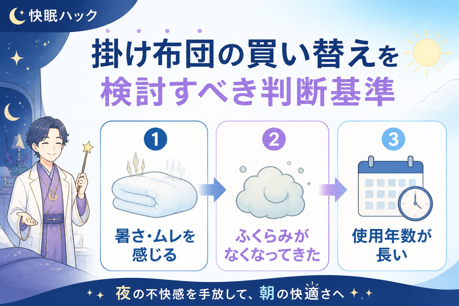 寝具 掛け布団の買い替えを検討すべき判断基準
