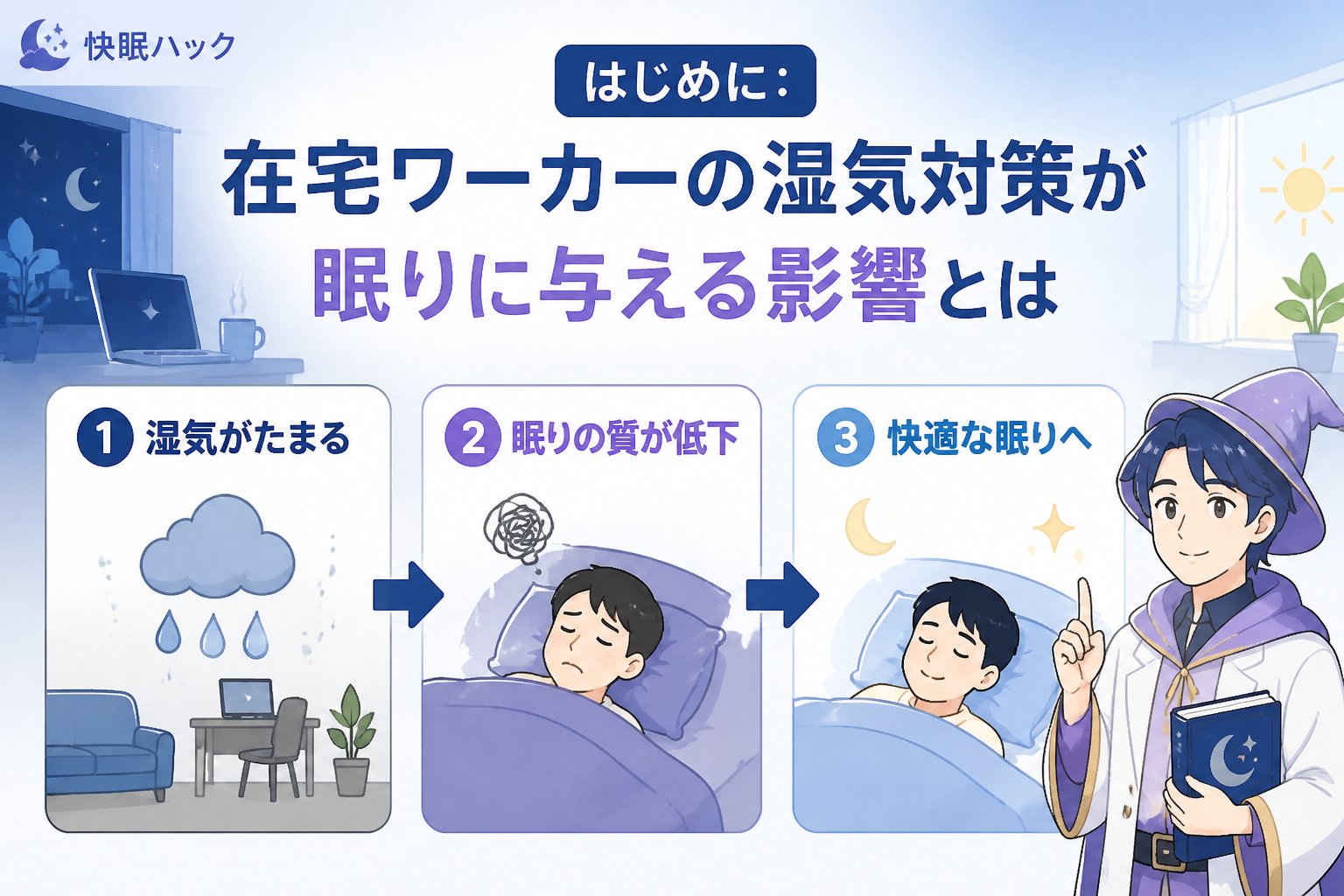睡眠改善 はじめに:在宅ワーカーの湿気対策が眠りに与える影響とは