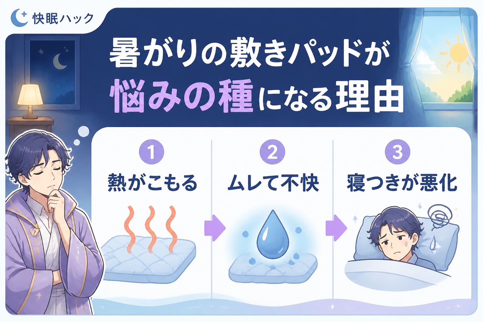 寝具 暑がりの敷きパッドが悩みの種になる理由