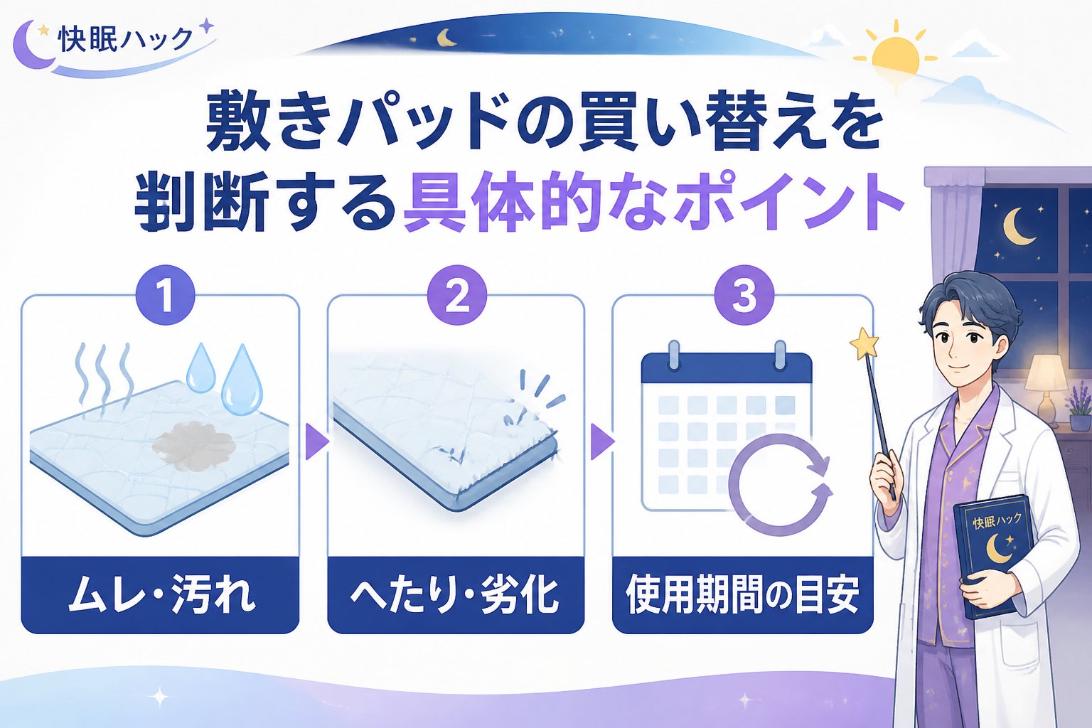 寝具 敷きパッドの買い替えを判断する具体的なポイント