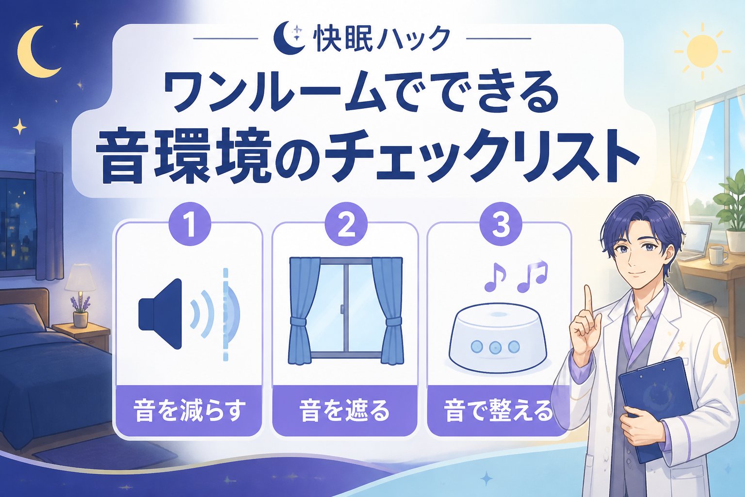 睡眠改善 ワンルームでできる音環境のチェックリスト