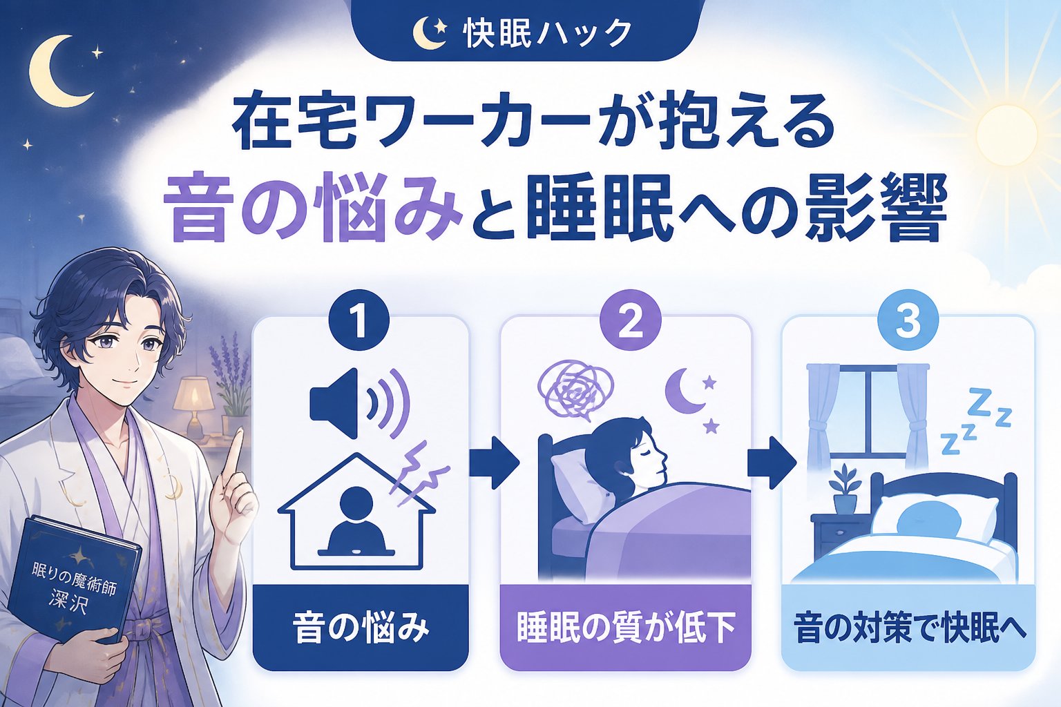 睡眠改善 在宅ワーカーが抱える音の悩みと睡眠への影響