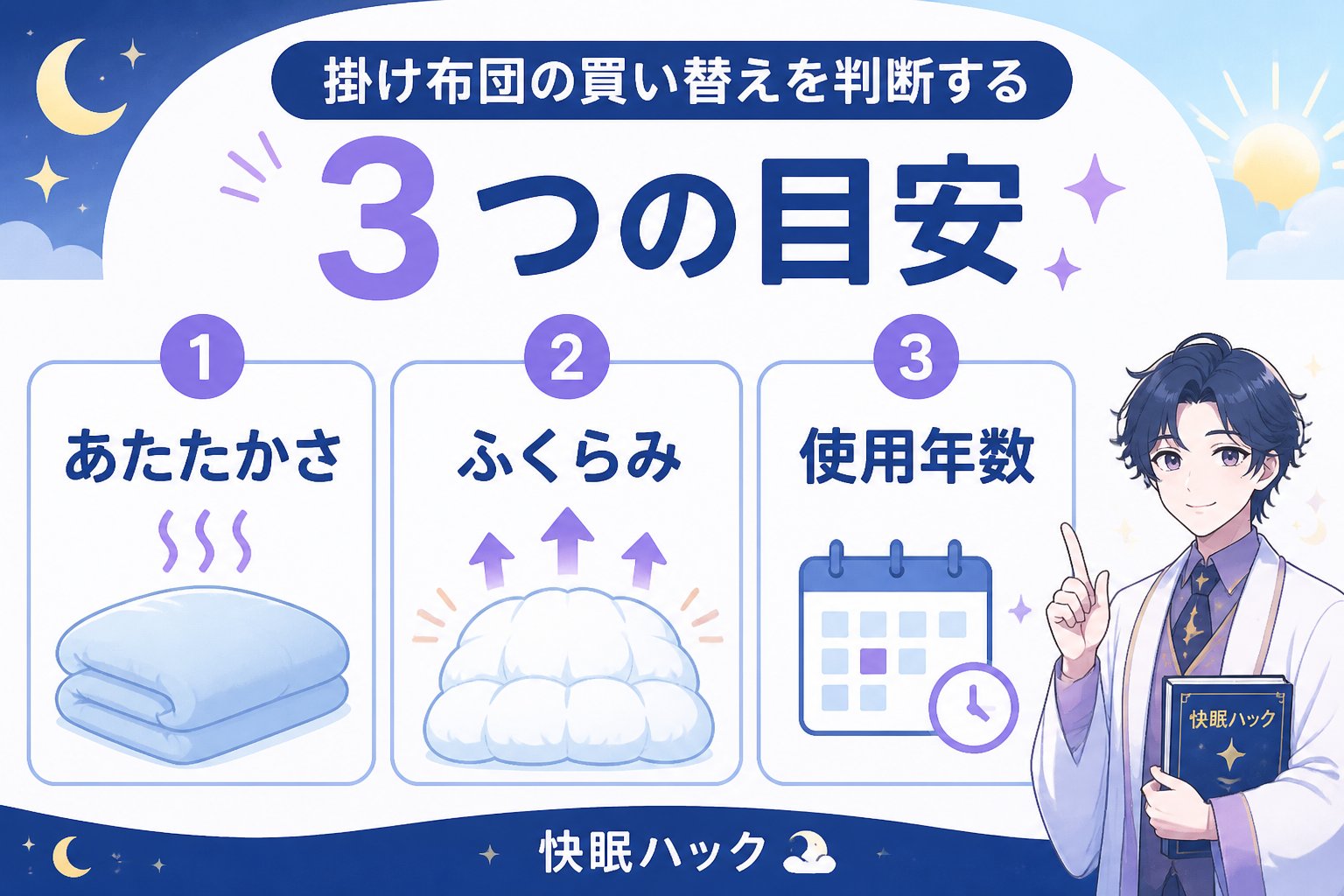 寝具 掛け布団の買い替えを判断する3つの目安