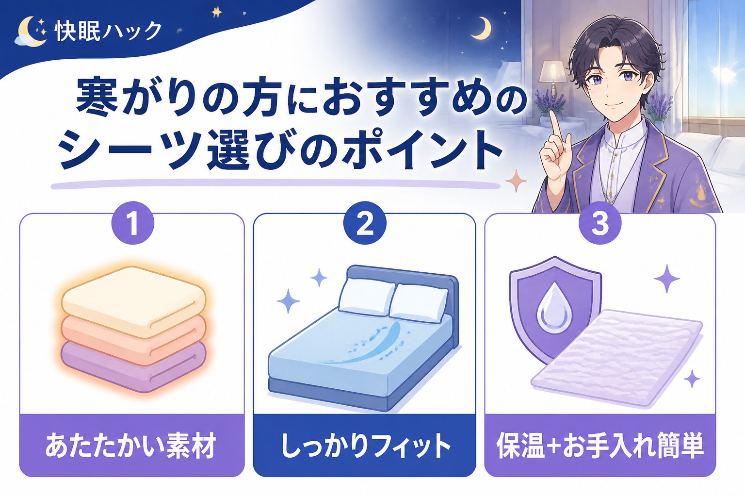 寝具 寒がりの方におすすめのシーツ選びのポイント