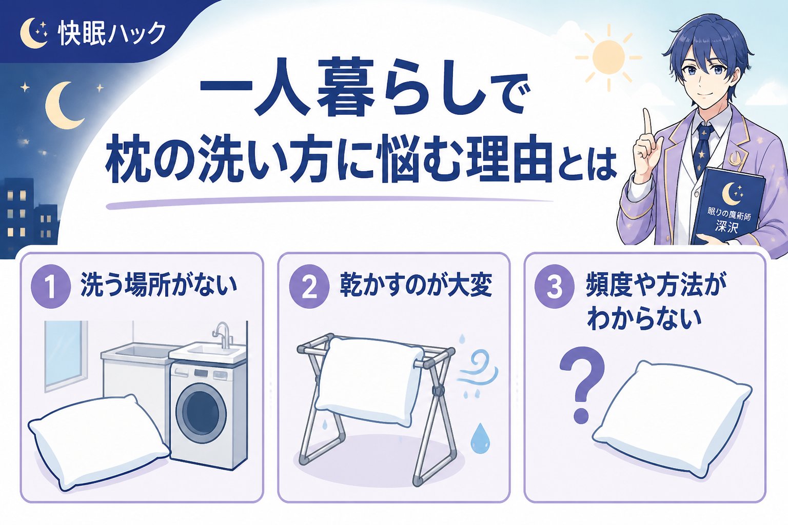 寝具 一人暮らしで枕の洗い方に悩む理由とは