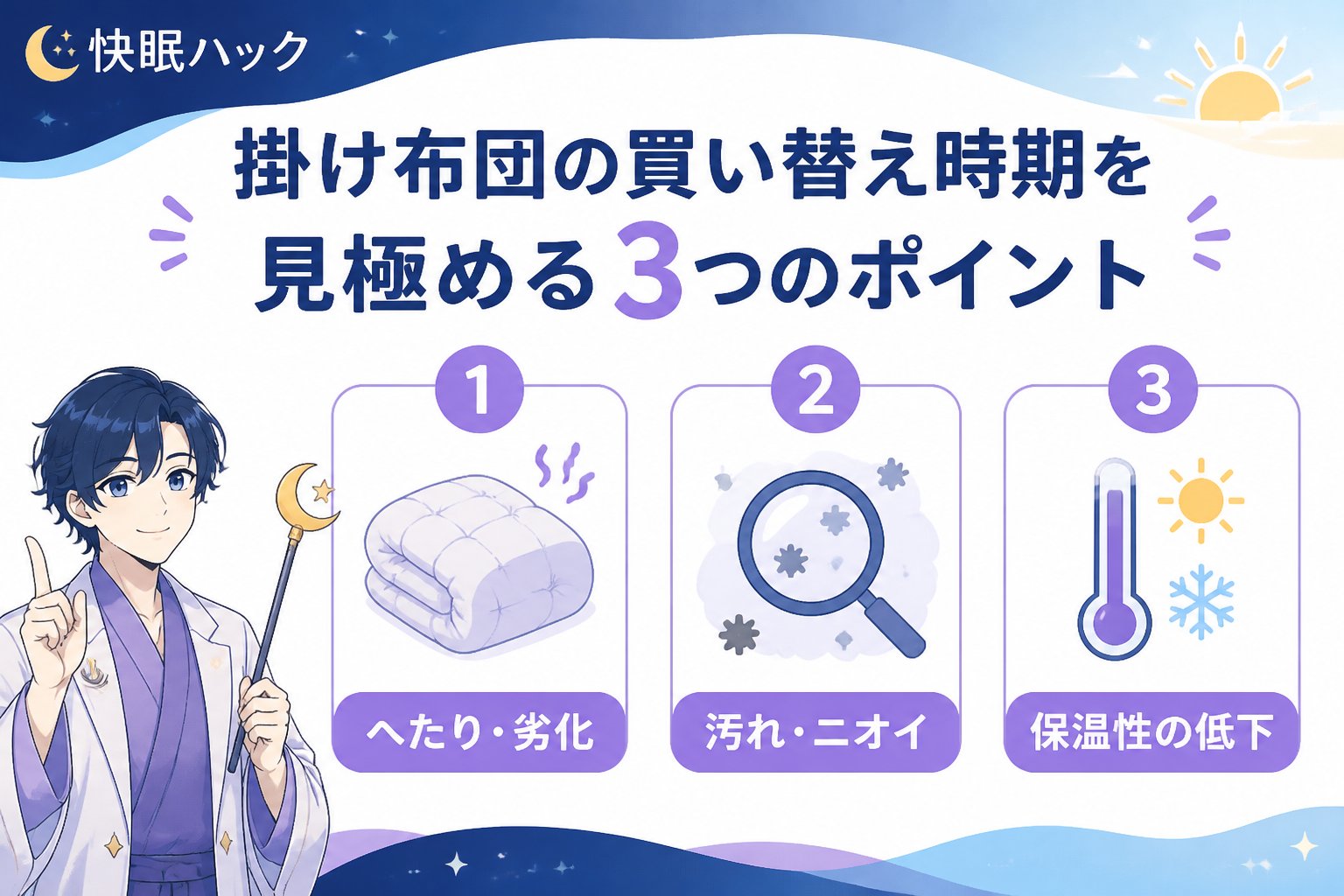 寝具 掛け布団の買い替え時期を見極める3つのポイント