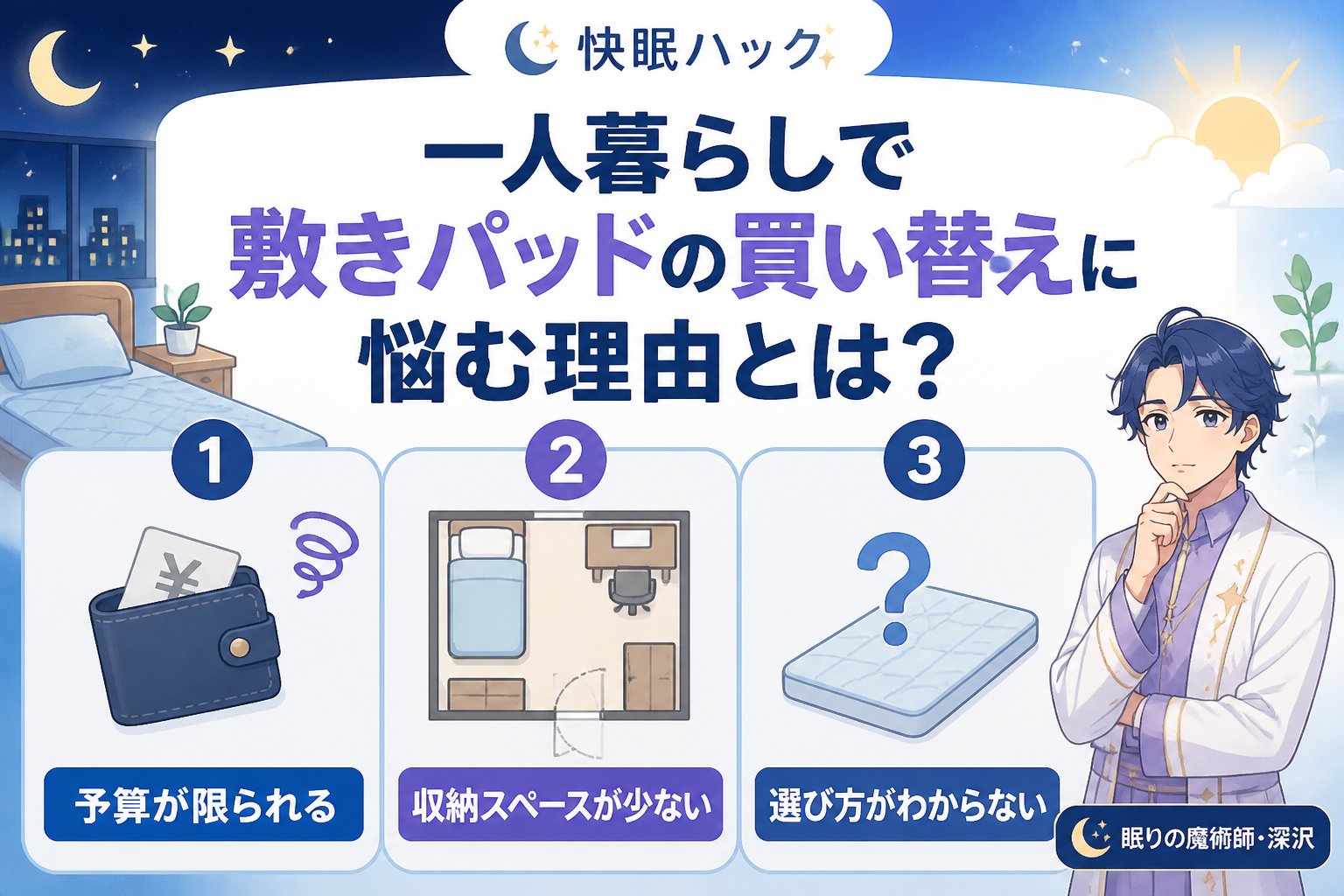 寝具 一人暮らしで敷きパッドの買い替えに悩む理由とは?