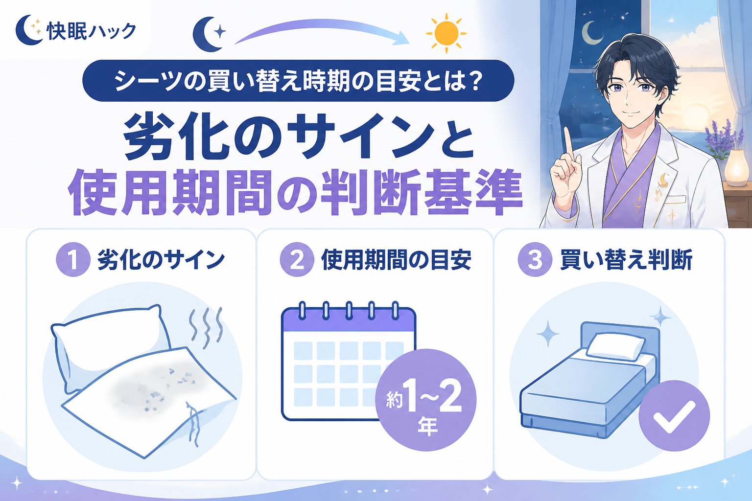 寝具 シーツの買い替え時期の目安とは?劣化のサインと使用期間の判断基準