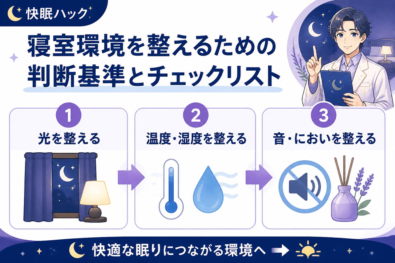 睡眠改善 寝室環境を整えるための判断基準とチェックリスト