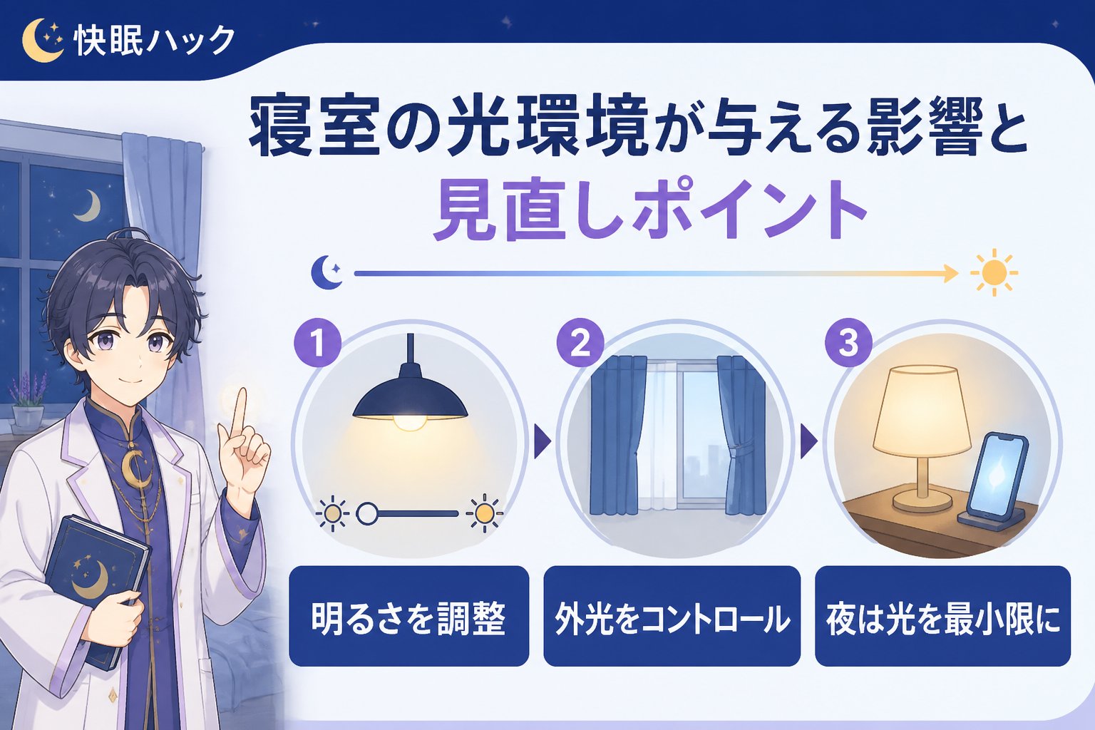 睡眠改善 寝室の光環境が与える影響と見直しポイント