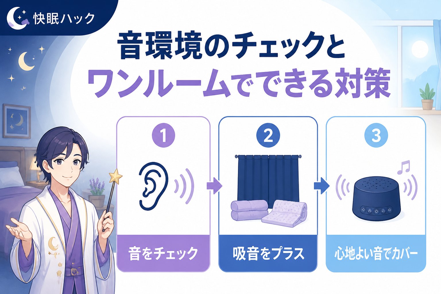 睡眠改善 音環境のチェックとワンルームでできる対策