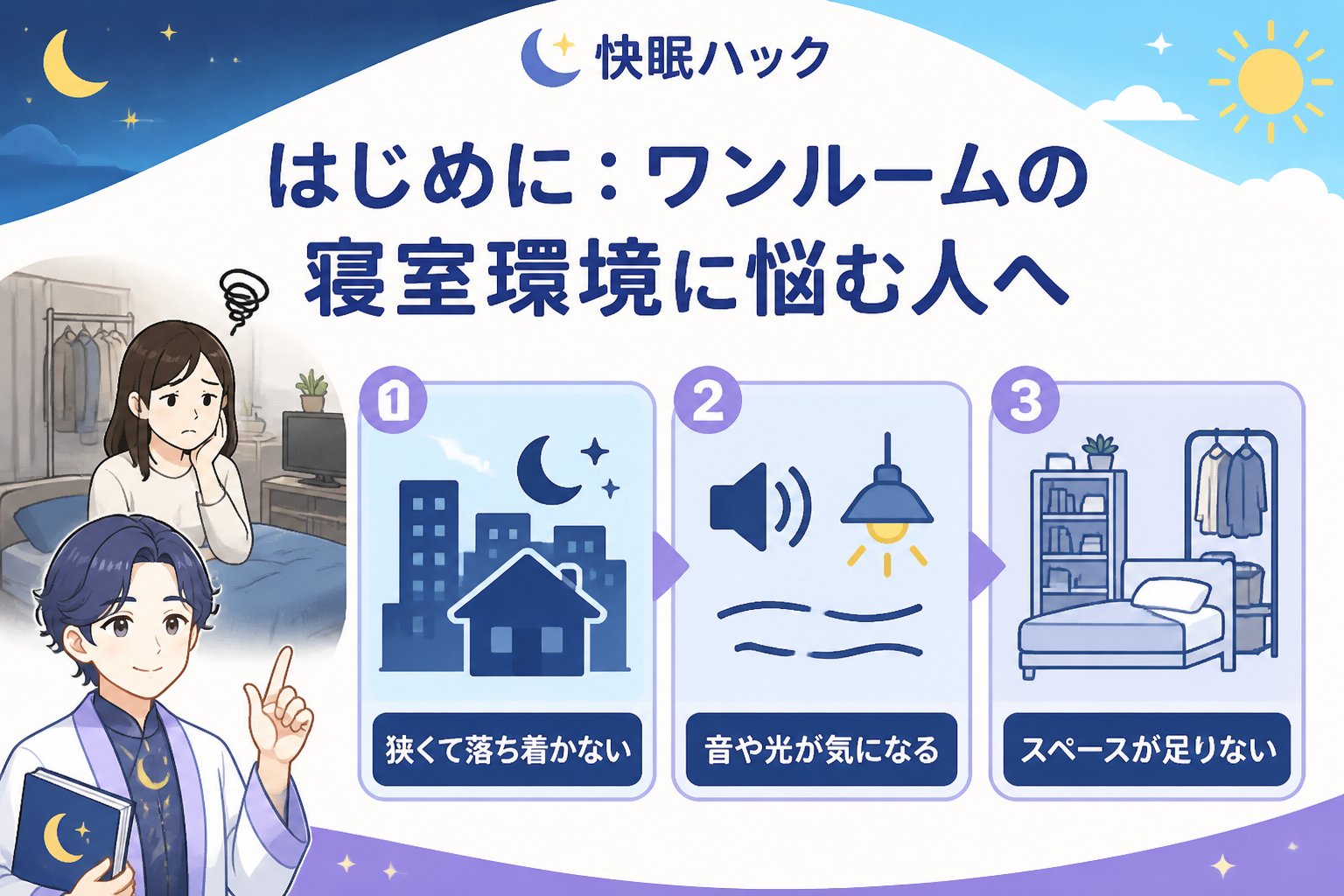 睡眠改善 はじめに:ワンルームの寝室環境に悩む人へ