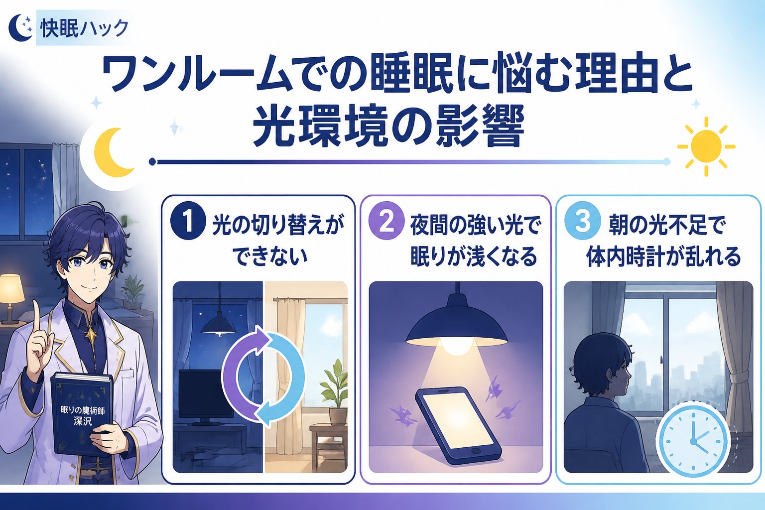 睡眠改善 ワンルームでの睡眠に悩む理由と光環境の影響