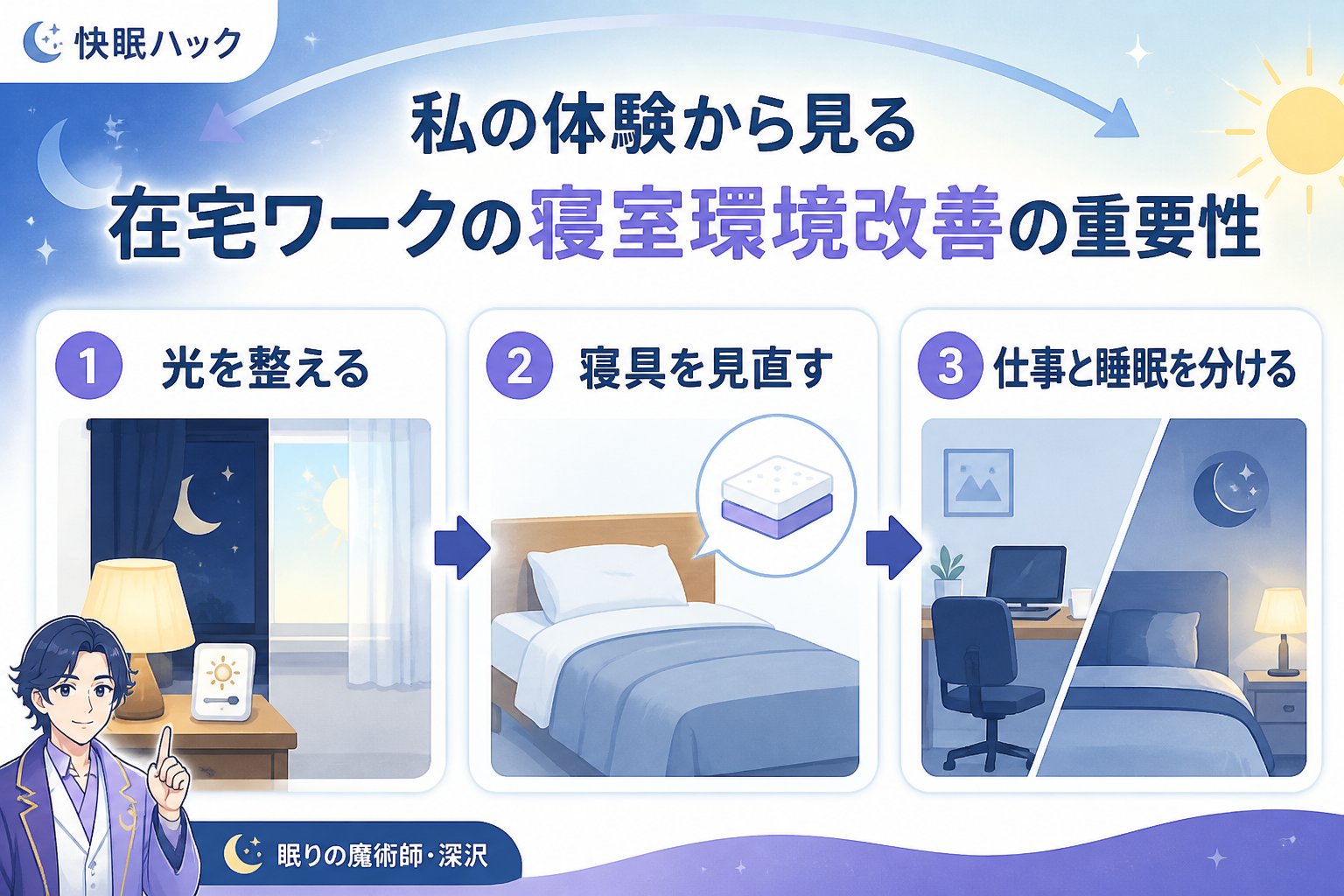 睡眠改善 私の体験から見る在宅ワークの寝室環境改善の重要性