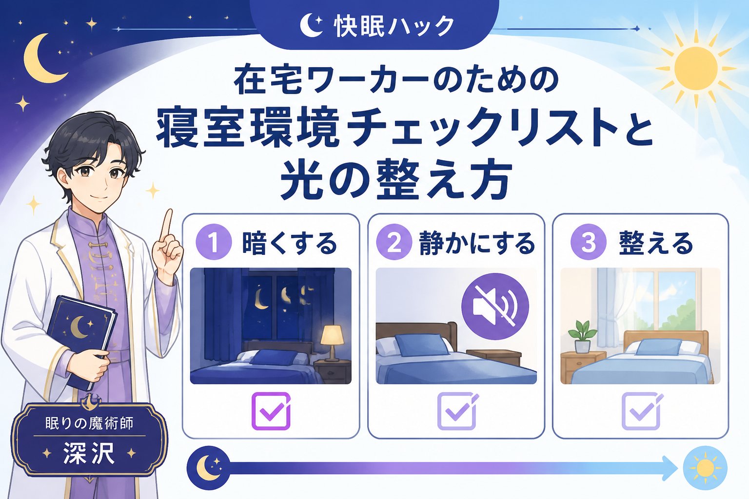 睡眠改善 在宅ワーカー向け寝室環境チェックリスト
