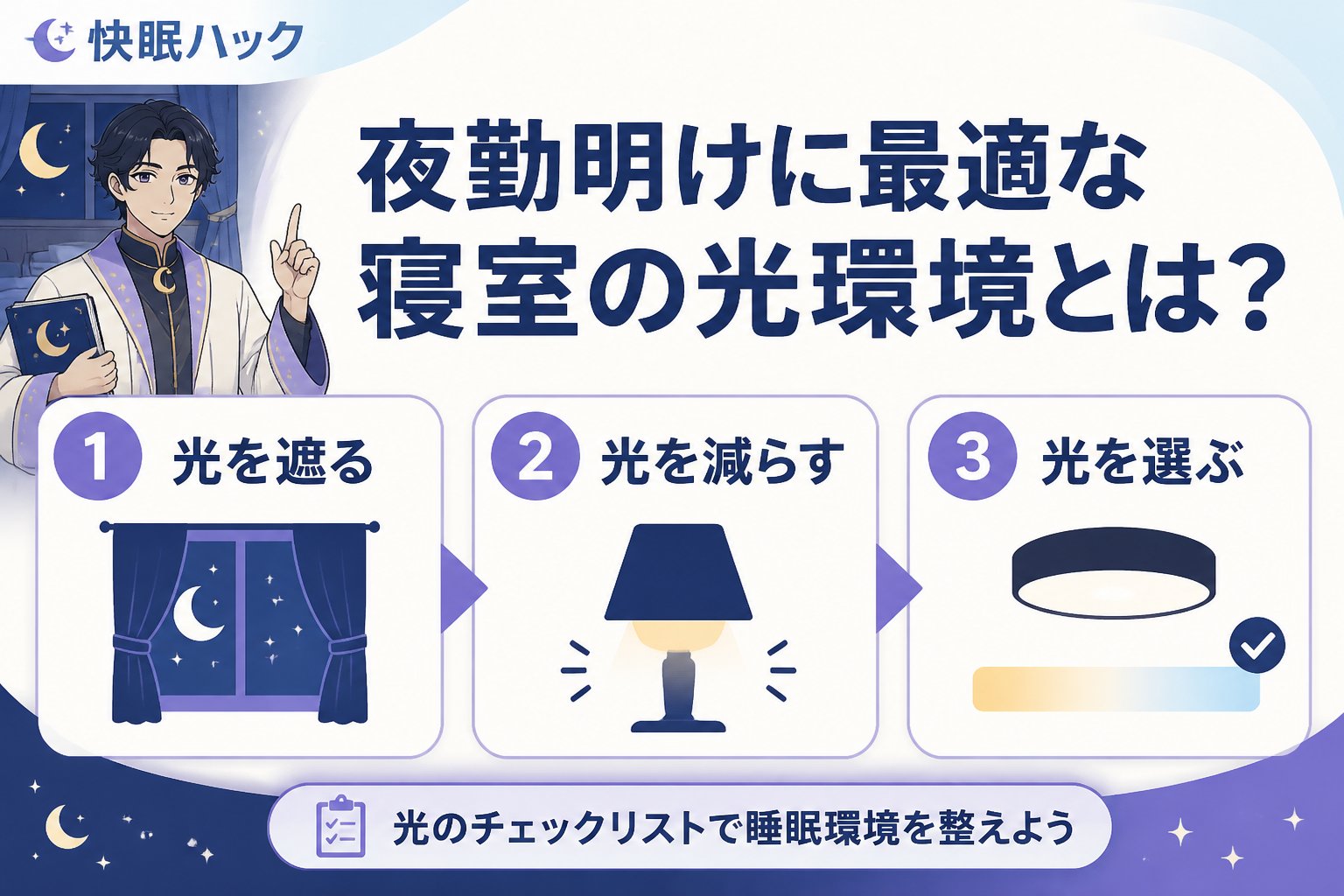 睡眠改善 夜勤明けに最適な寝室の光環境とは?