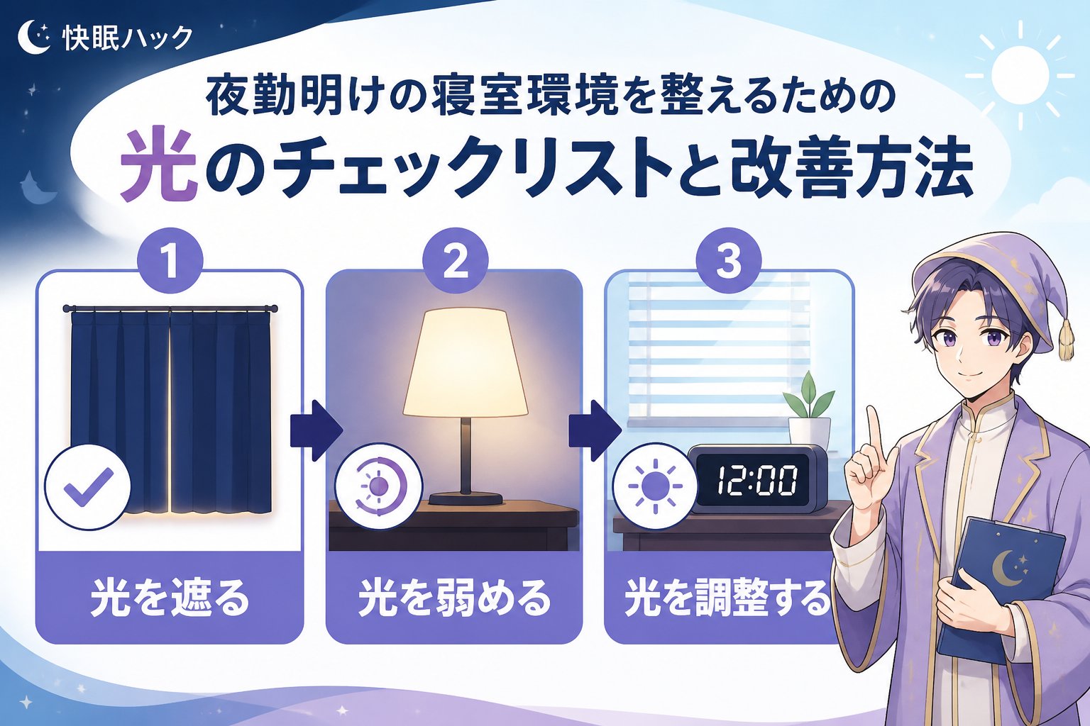 睡眠改善 夜勤明けに寝室環境を整える具体的な手順