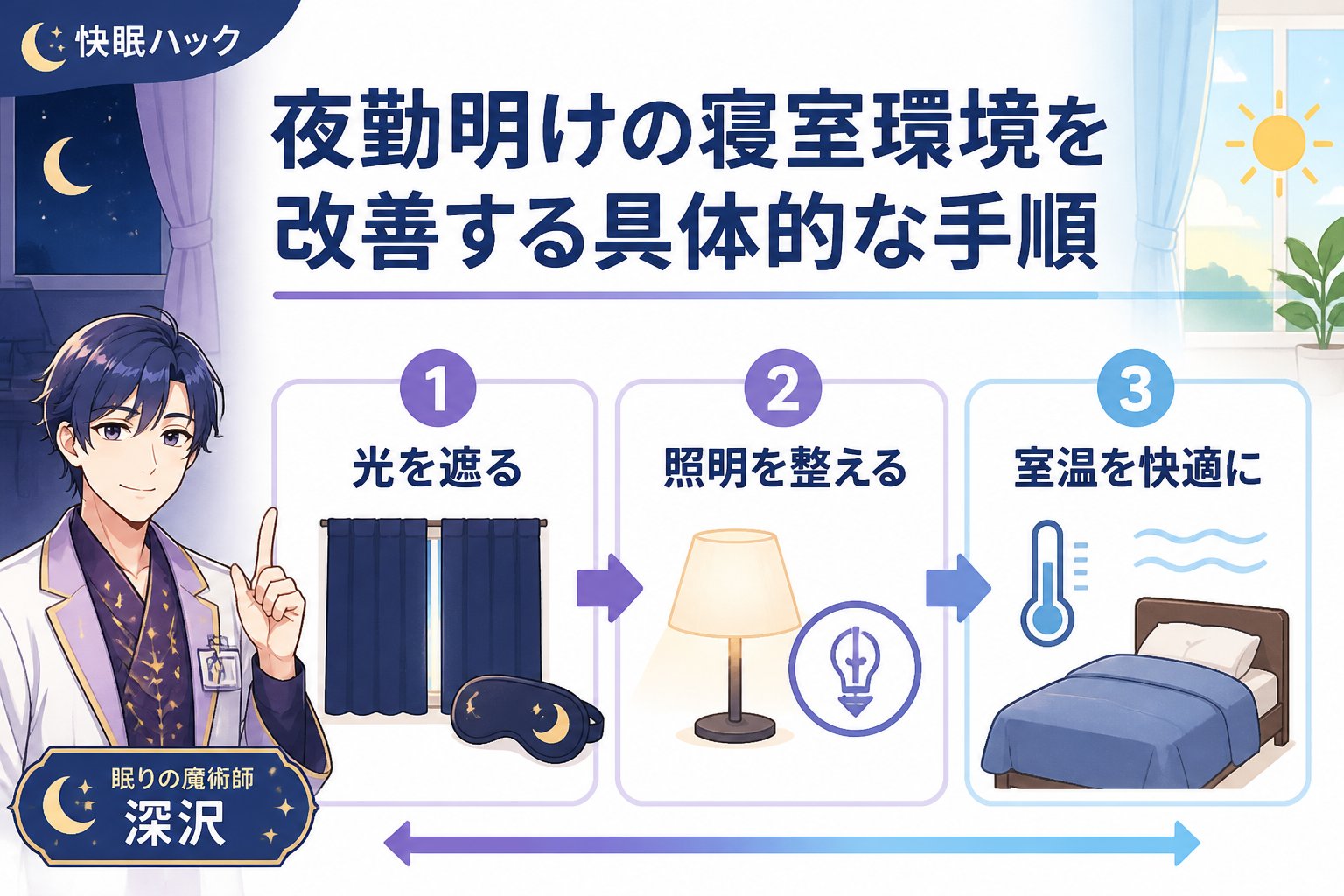 睡眠改善 夜勤明けの寝室環境を改善する具体的な手順
