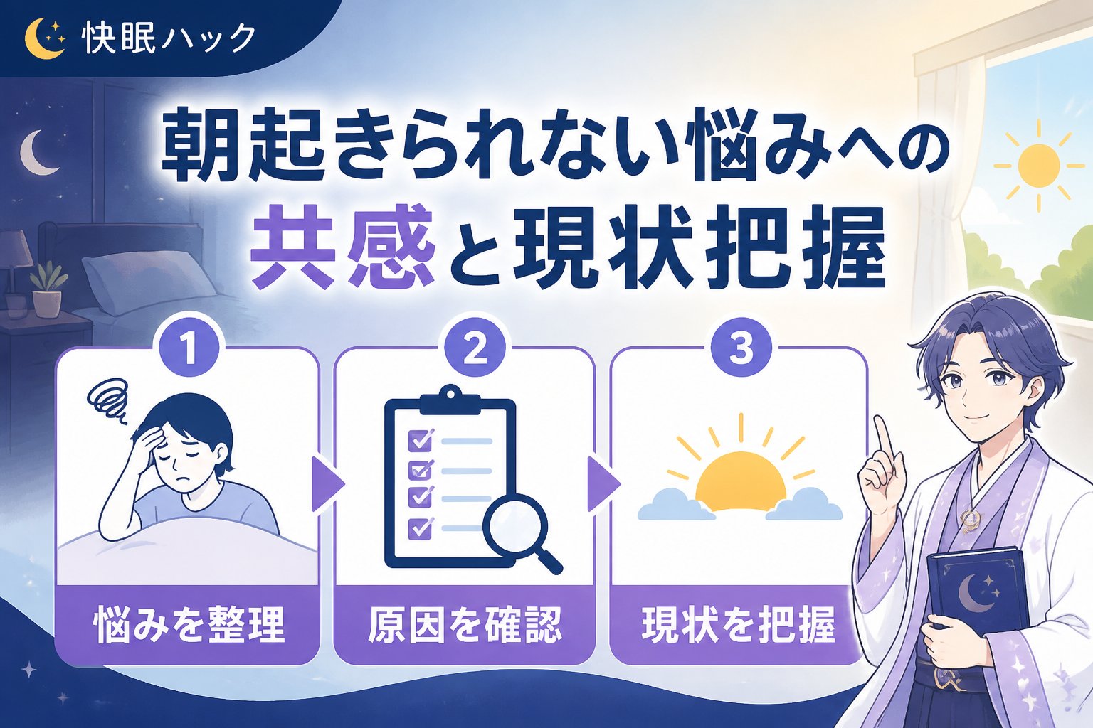 快眠グッズ 朝起きられない悩みへの共感と現状把握
