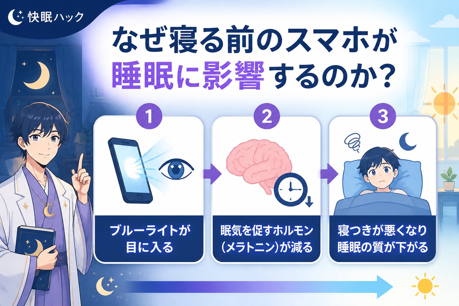 快眠グッズ なぜ寝る前のスマホが睡眠に影響するのか?