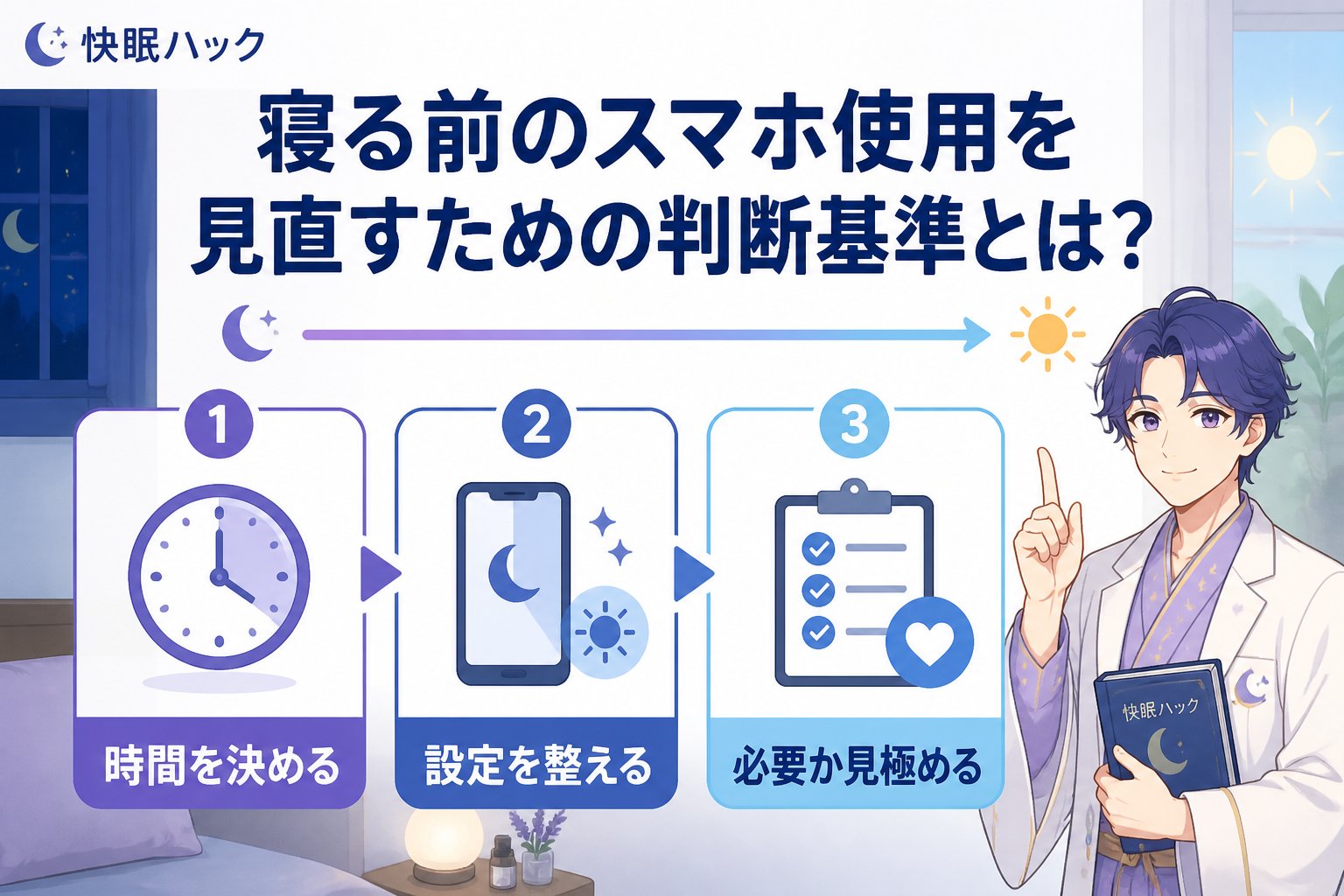 快眠グッズ 寝る前のスマホ使用を見直すための判断基準とは?