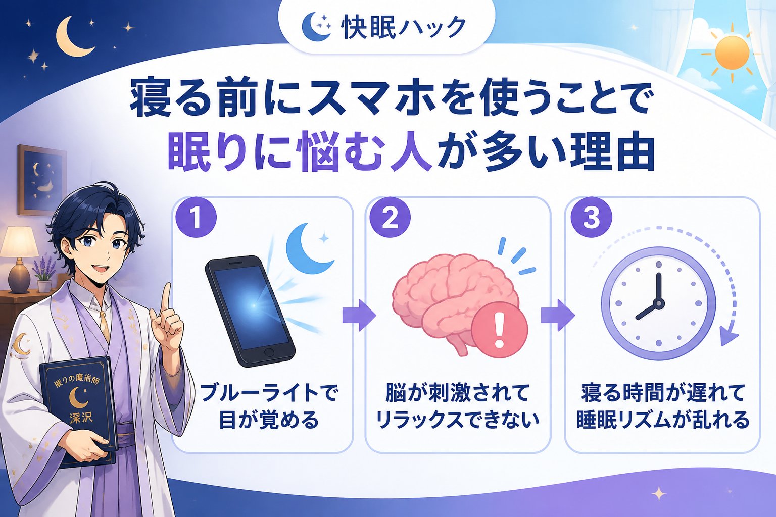 快眠グッズ 寝る前にスマホを使うことで眠りに悩む人が多い理由