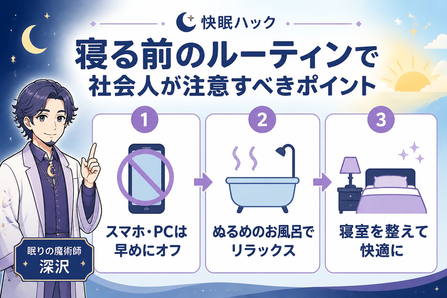 快眠グッズ 寝る前のルーティンで社会人が注意すべきポイント