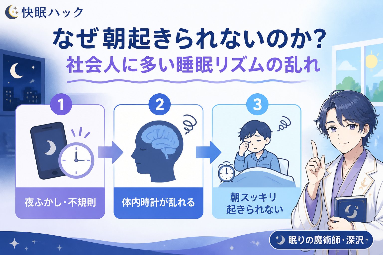 快眠グッズ なぜ朝起きられないのか?社会人に多い睡眠リズムの乱れ