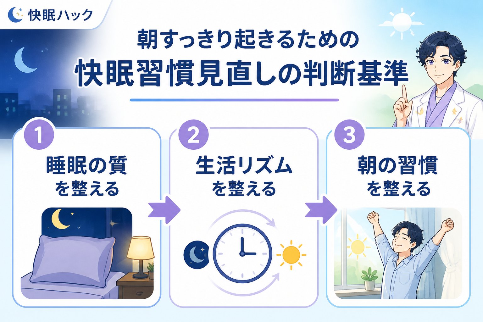 快眠グッズ 朝すっきり起きるための快眠習慣見直しの判断基準