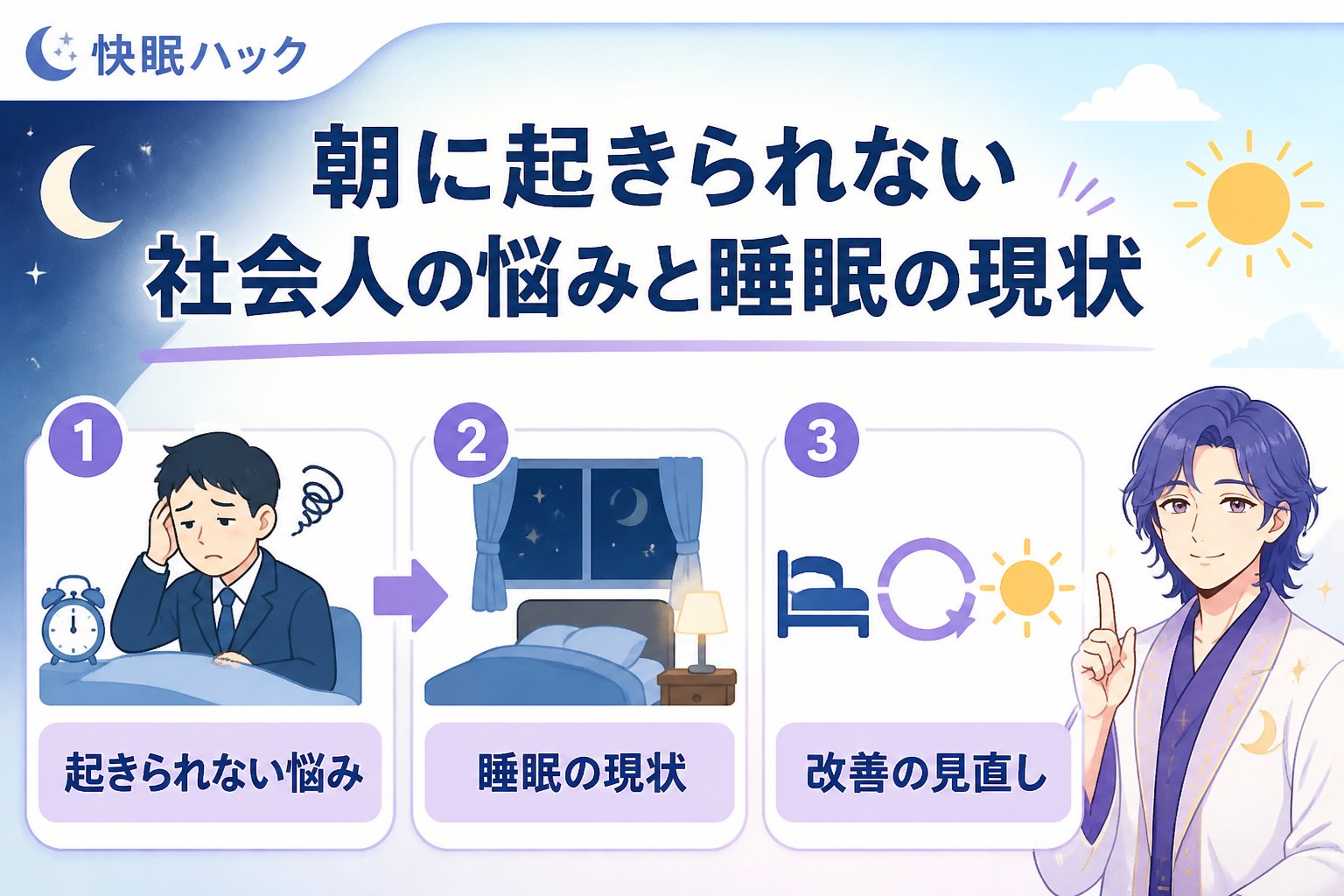 快眠グッズ 朝に起きられない社会人の悩みと睡眠の現状