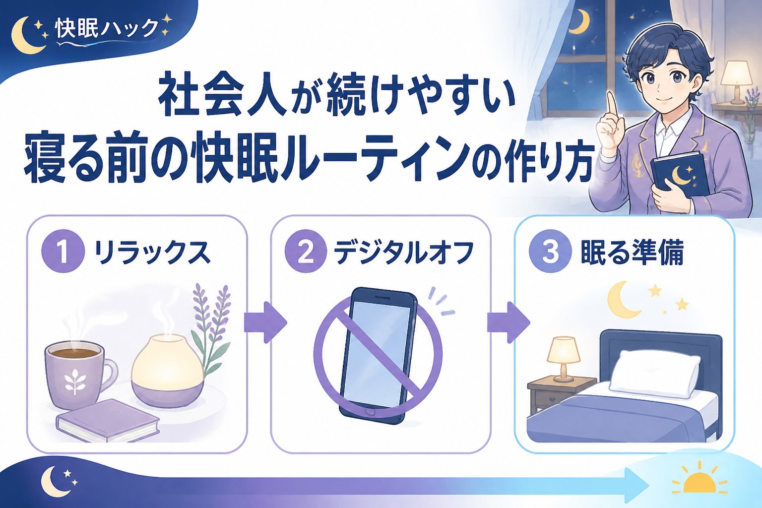 快眠グッズ 社会人が続けやすい寝る前の快眠ルーティンの作り方
