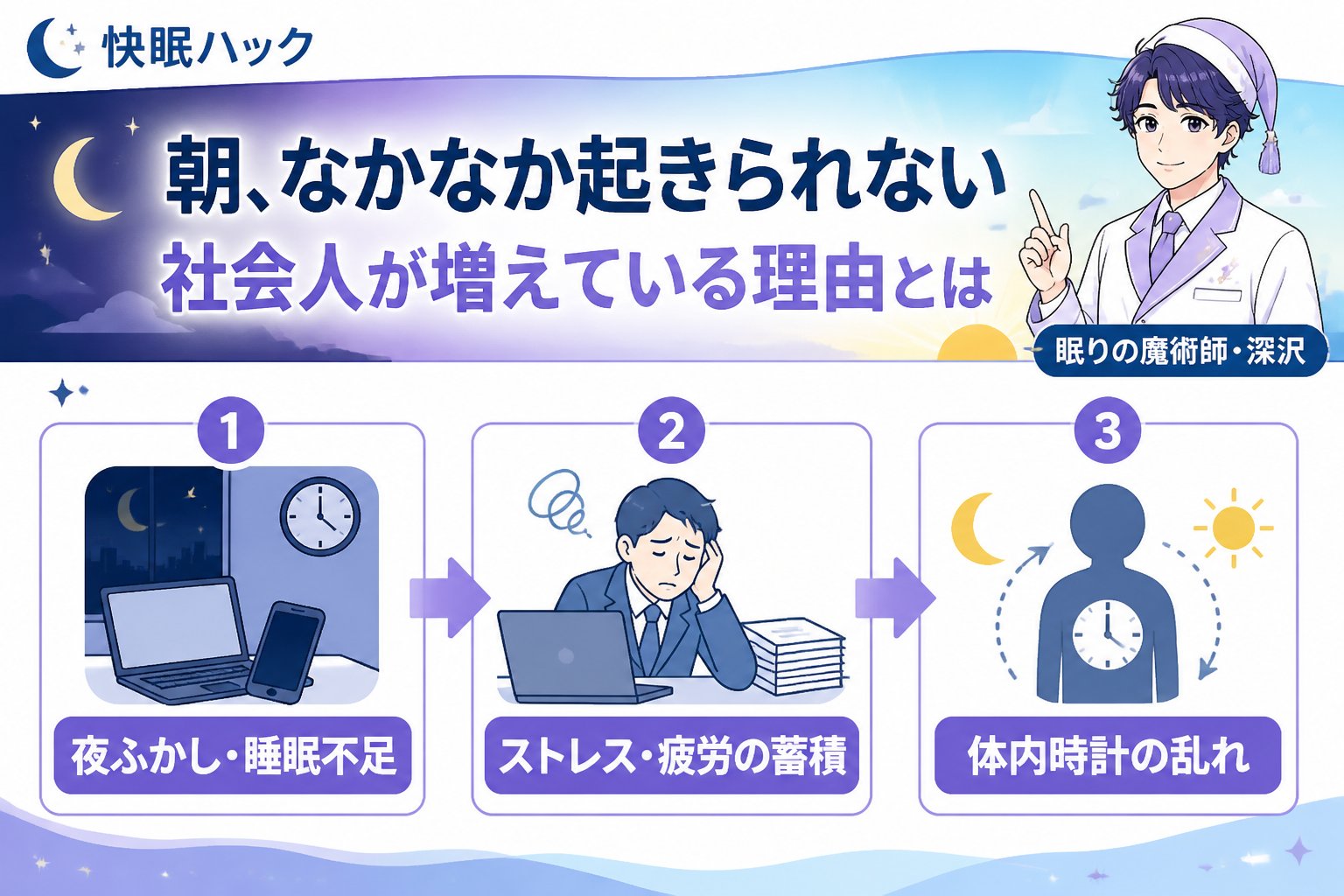 快眠グッズ 朝、なかなか起きられない社会人が増えている理由とは