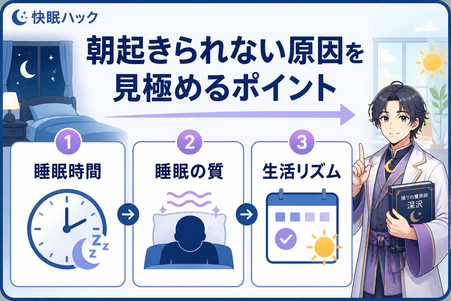 快眠グッズ 朝起きられない原因を見極めるポイント