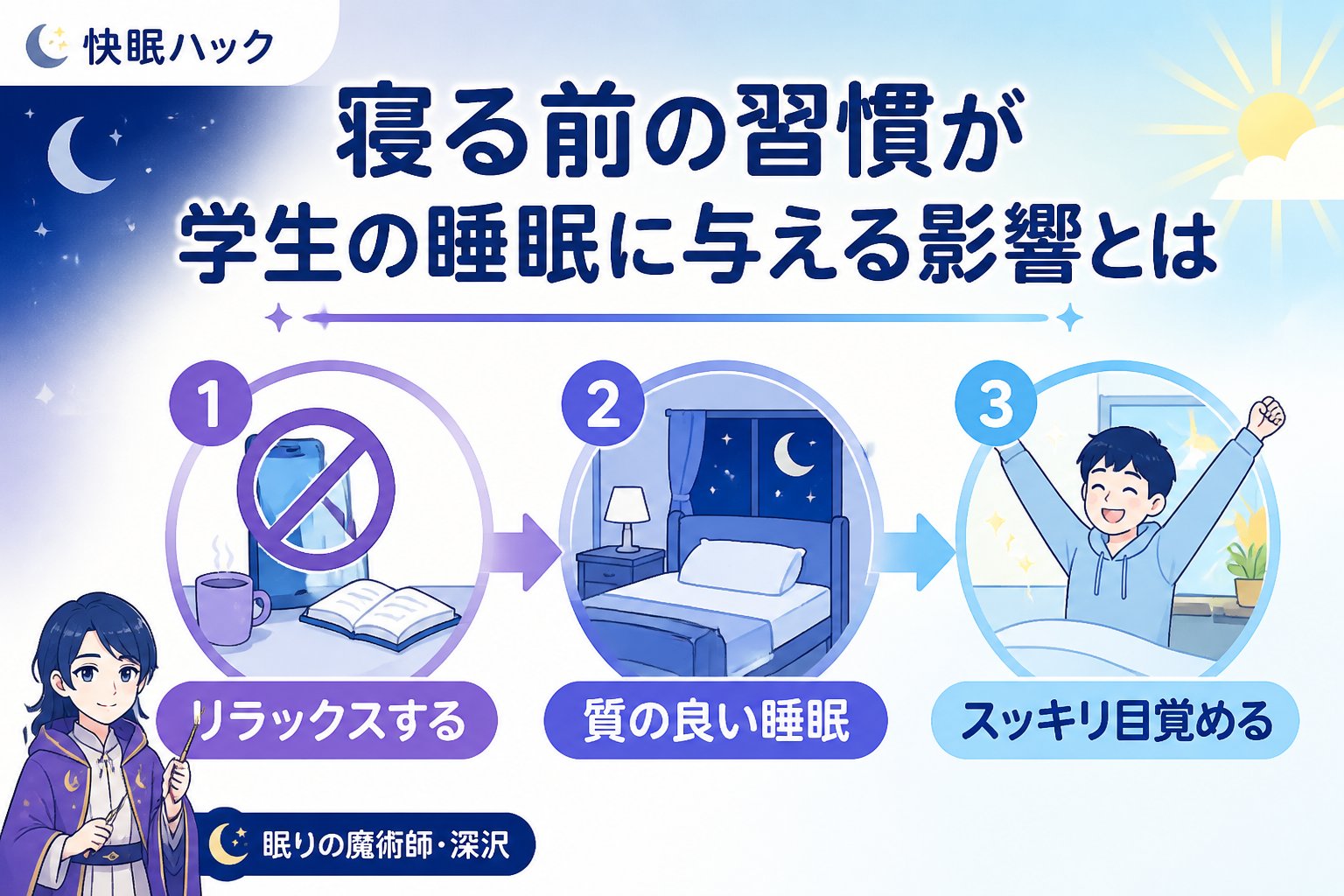 快眠グッズ 寝る前の習慣が学生の睡眠に与える影響とは