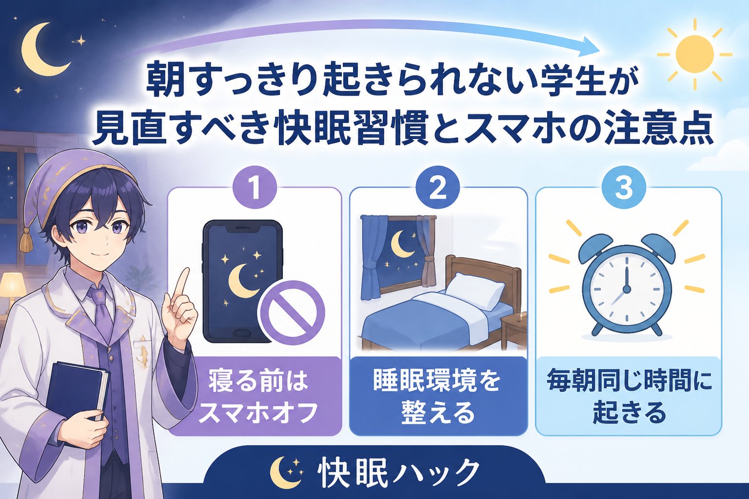 快眠グッズ 朝に起きられない悩みを抱える学生の睡眠事情