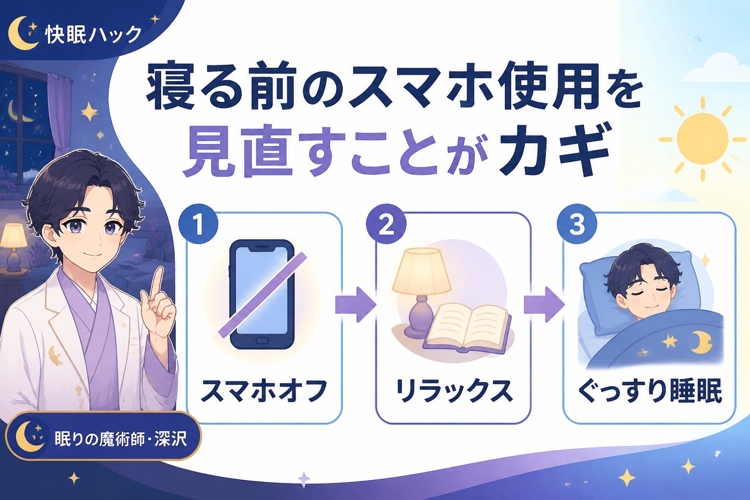 快眠グッズ 寝る前のスマホ使用を見直すことがカギ
