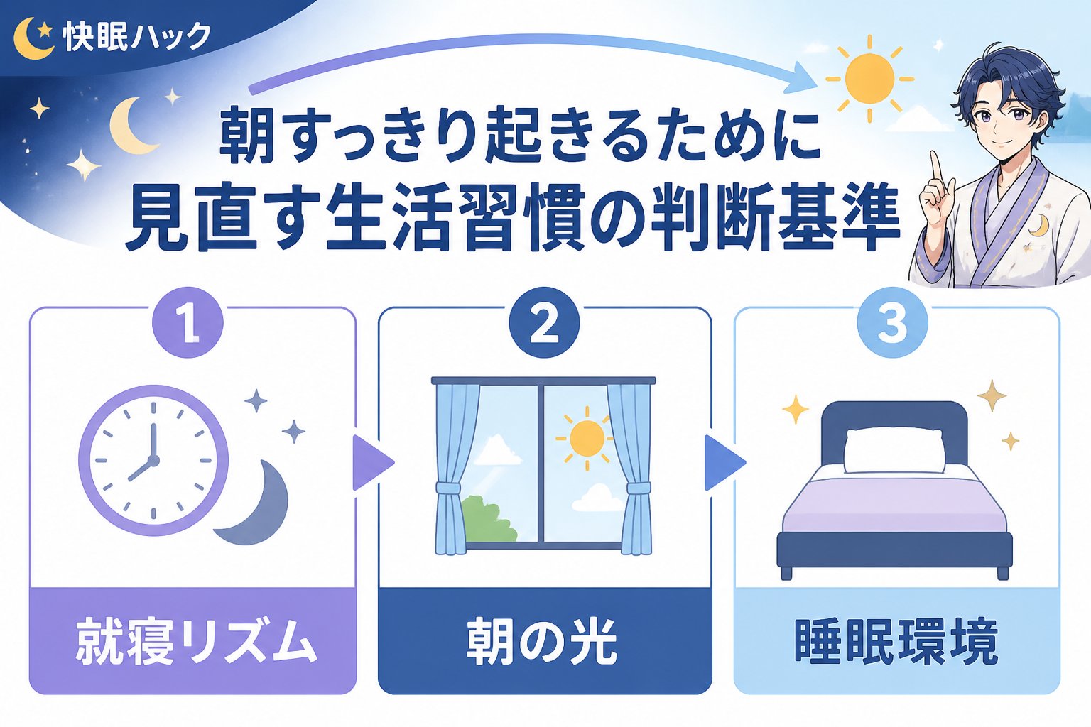 快眠グッズ 朝すっきり起きるために見直す生活習慣の判断基準