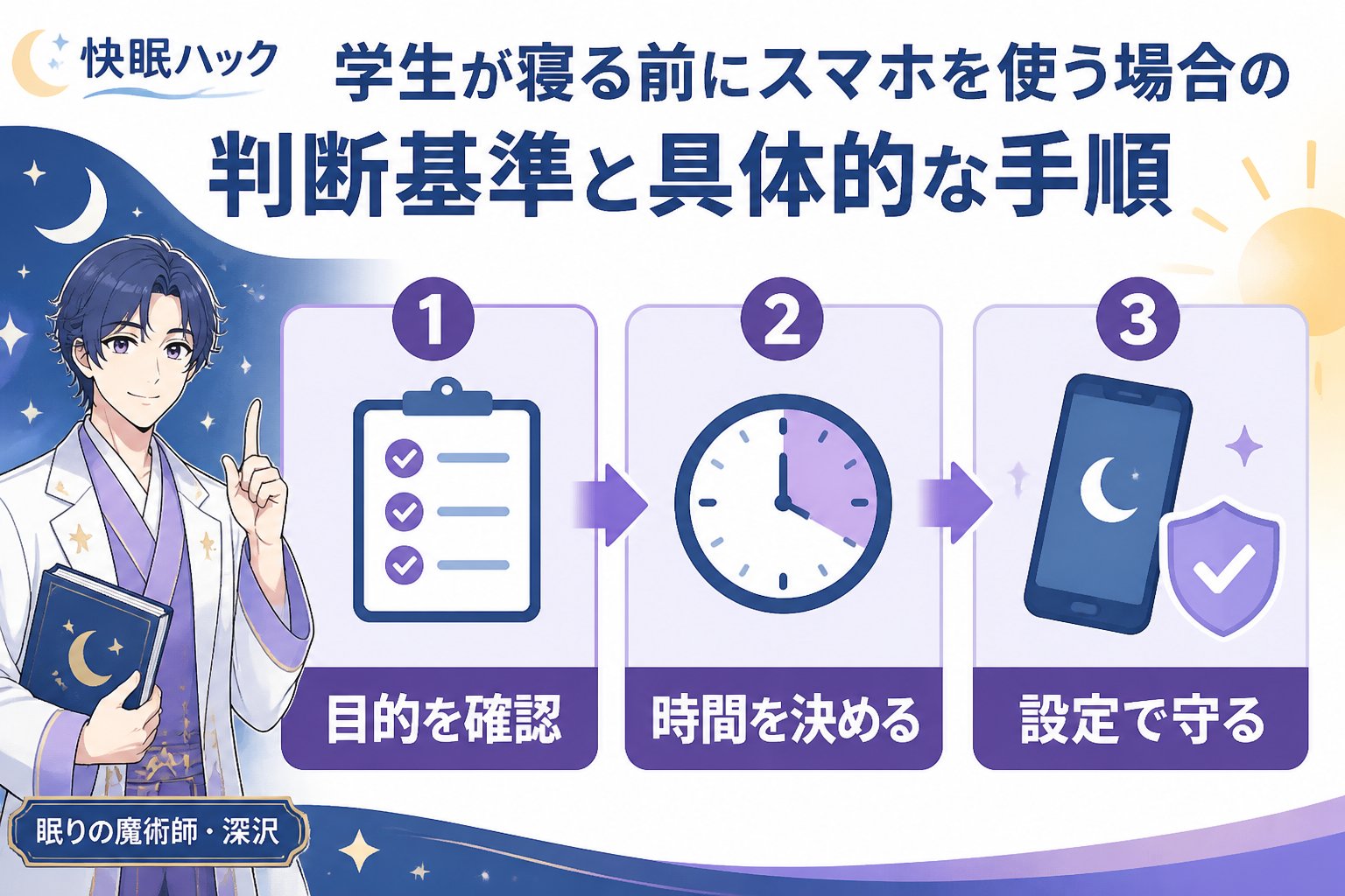 快眠グッズ 学生が寝る前にスマホを使う場合の判断基準と具体的な手順