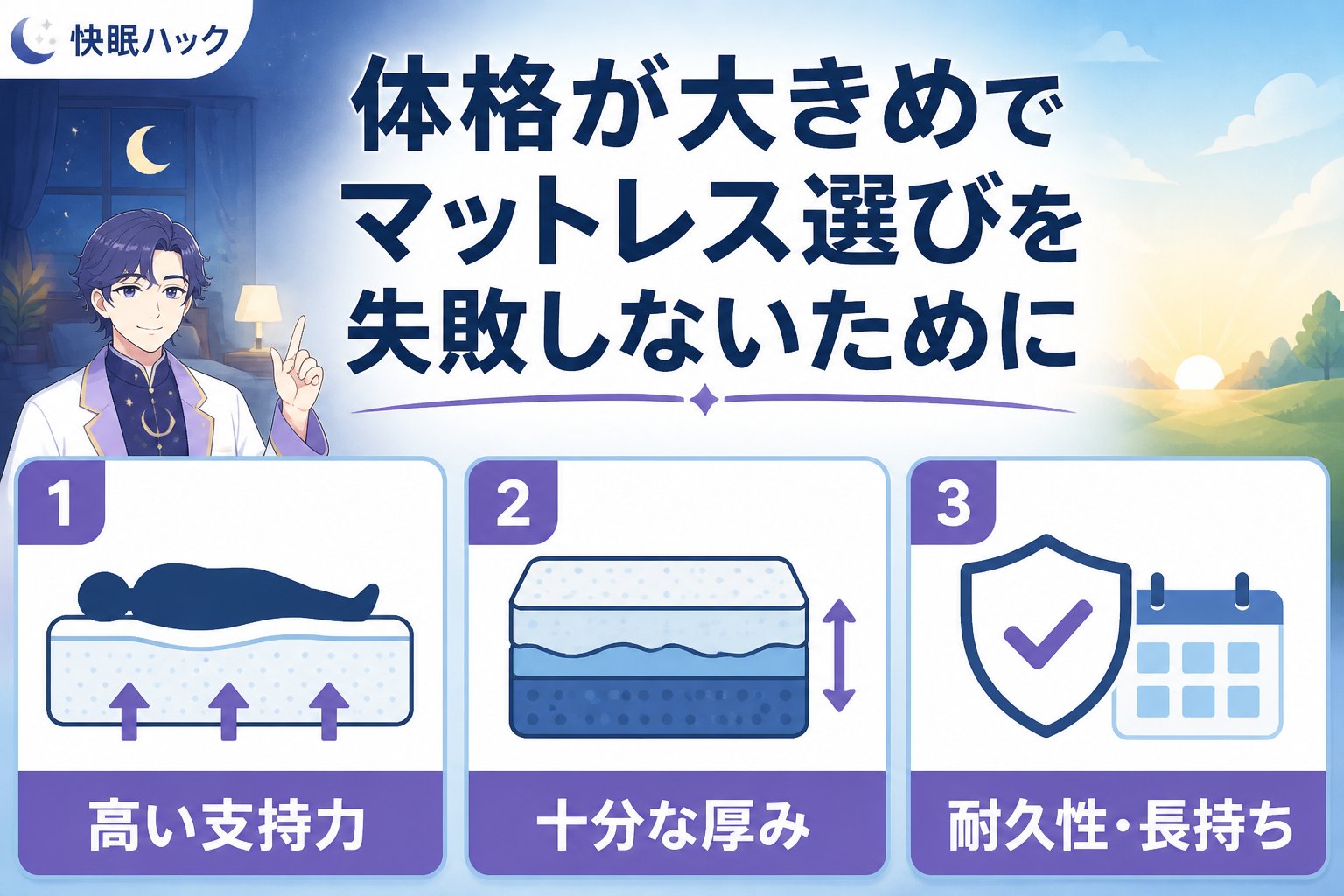 マットレス 体格が大きめでマットレス選びを失敗しないために