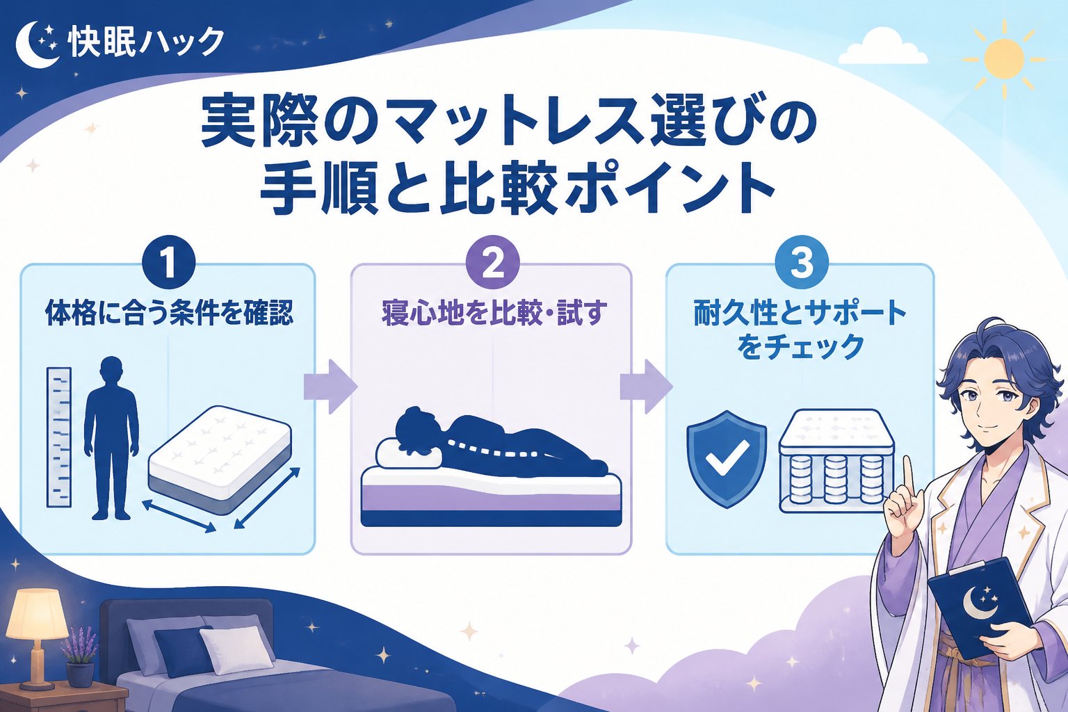 マットレス 実際のマットレス選びの手順と比較ポイント