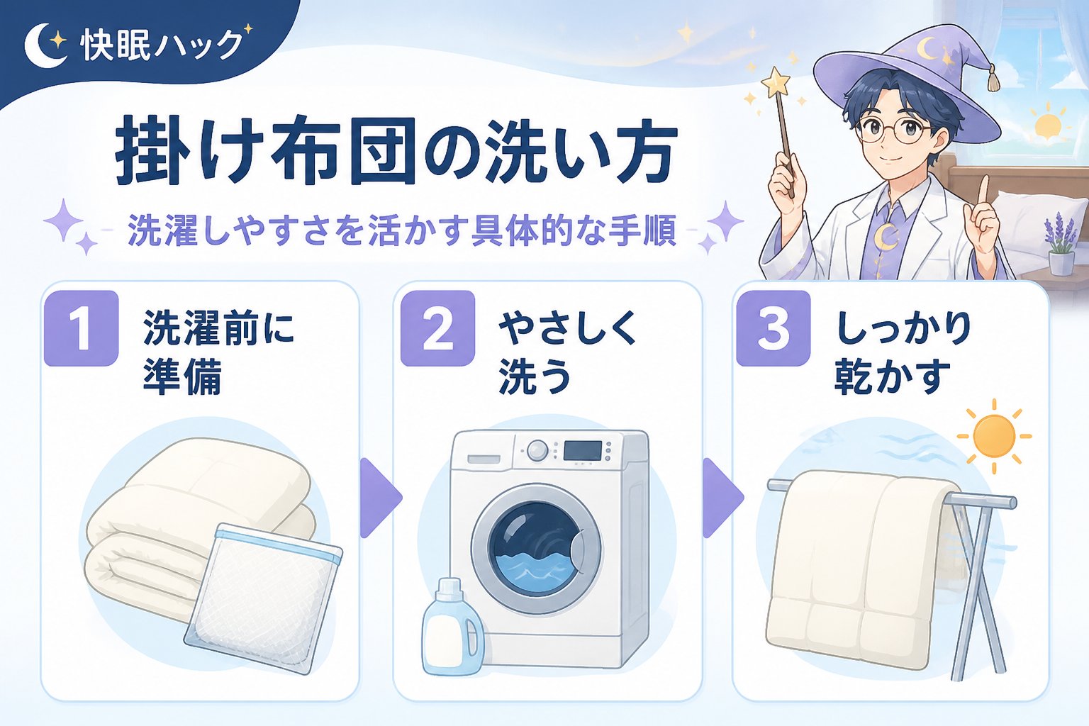 寝具 掛け布団の洗い方:洗濯しやすさを活かす具体的な手順