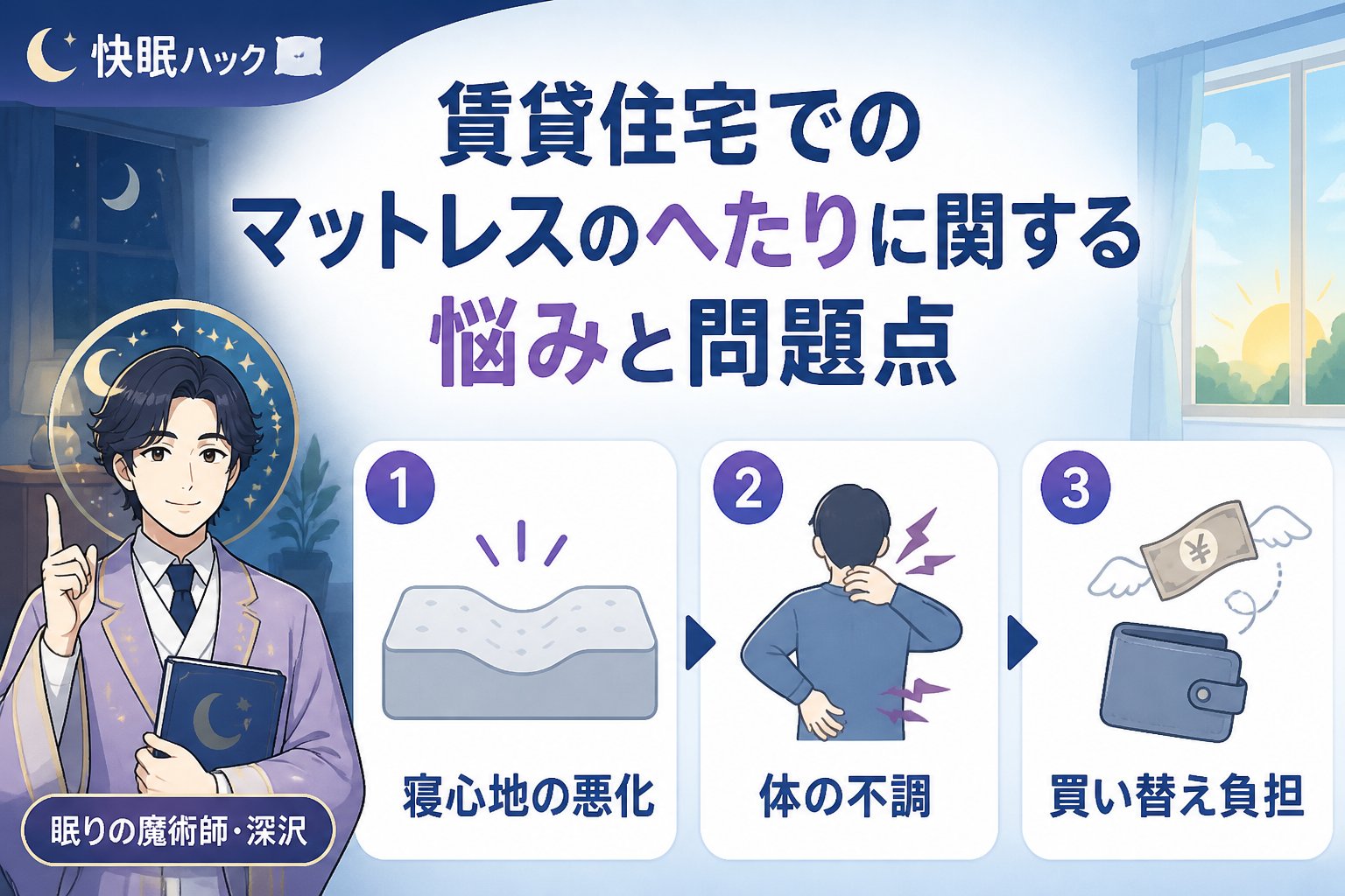 マットレス 賃貸住宅でのマットレスのへたりに関する悩みと問題点