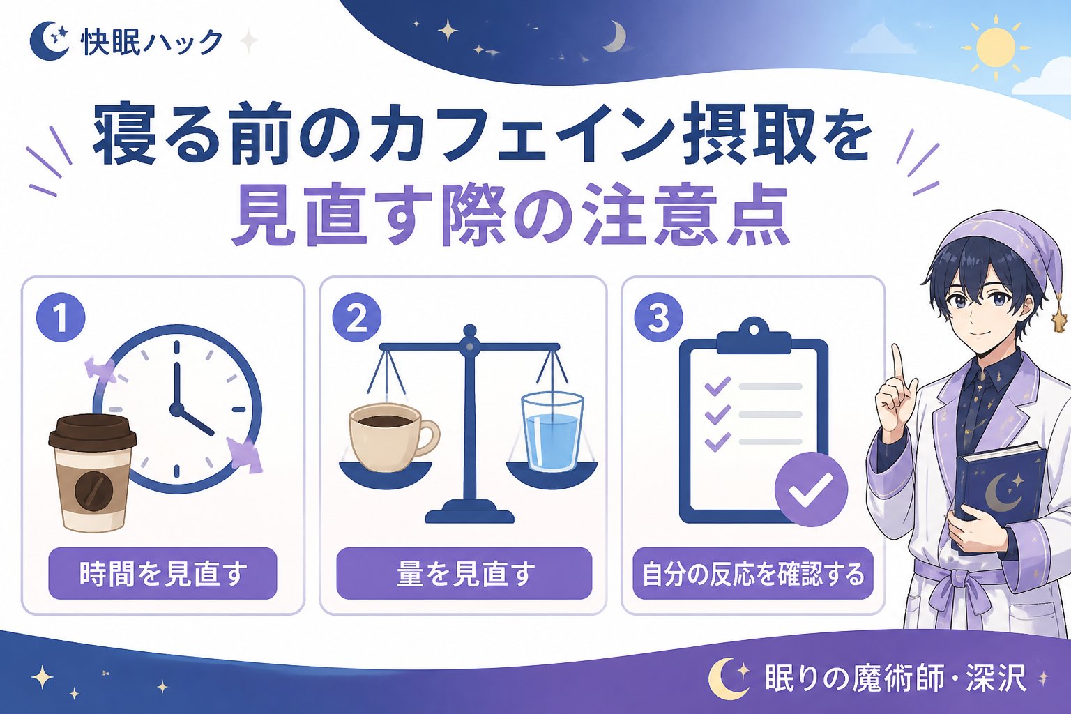 快眠グッズ 寝る前のカフェイン摂取を見直す際の注意点