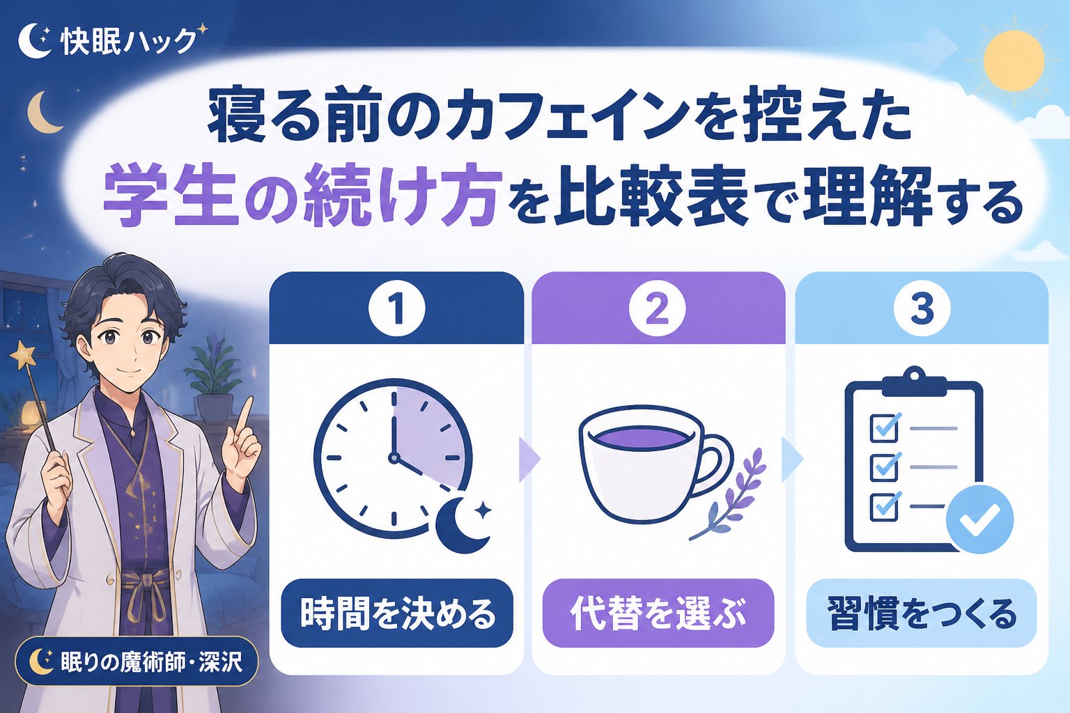 快眠グッズ 寝る前のカフェイン摂取を控えた学生の続け方を比較表で理解する
