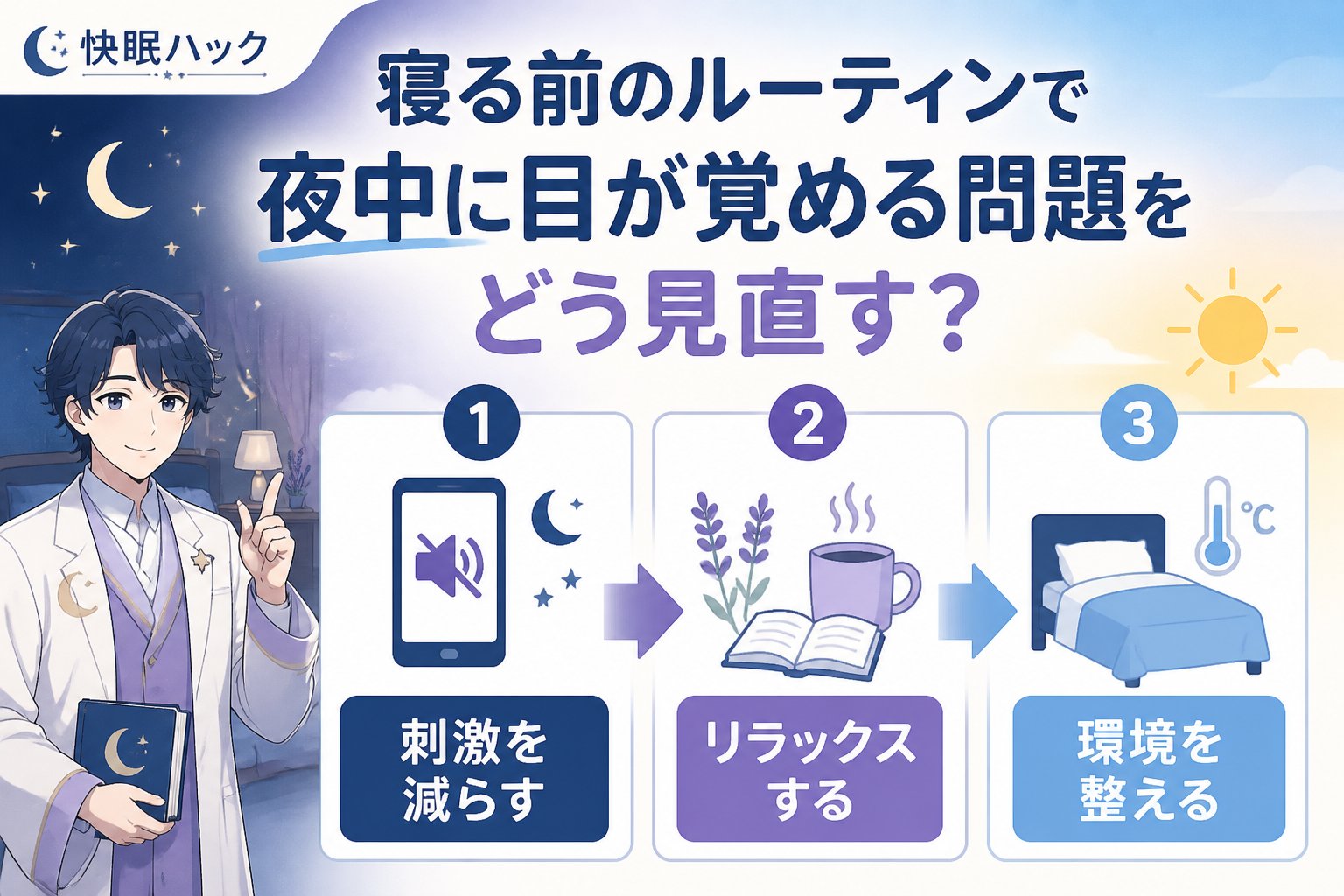 快眠グッズ 寝る前のルーティンで夜中に目が覚める問題をどう見直す？