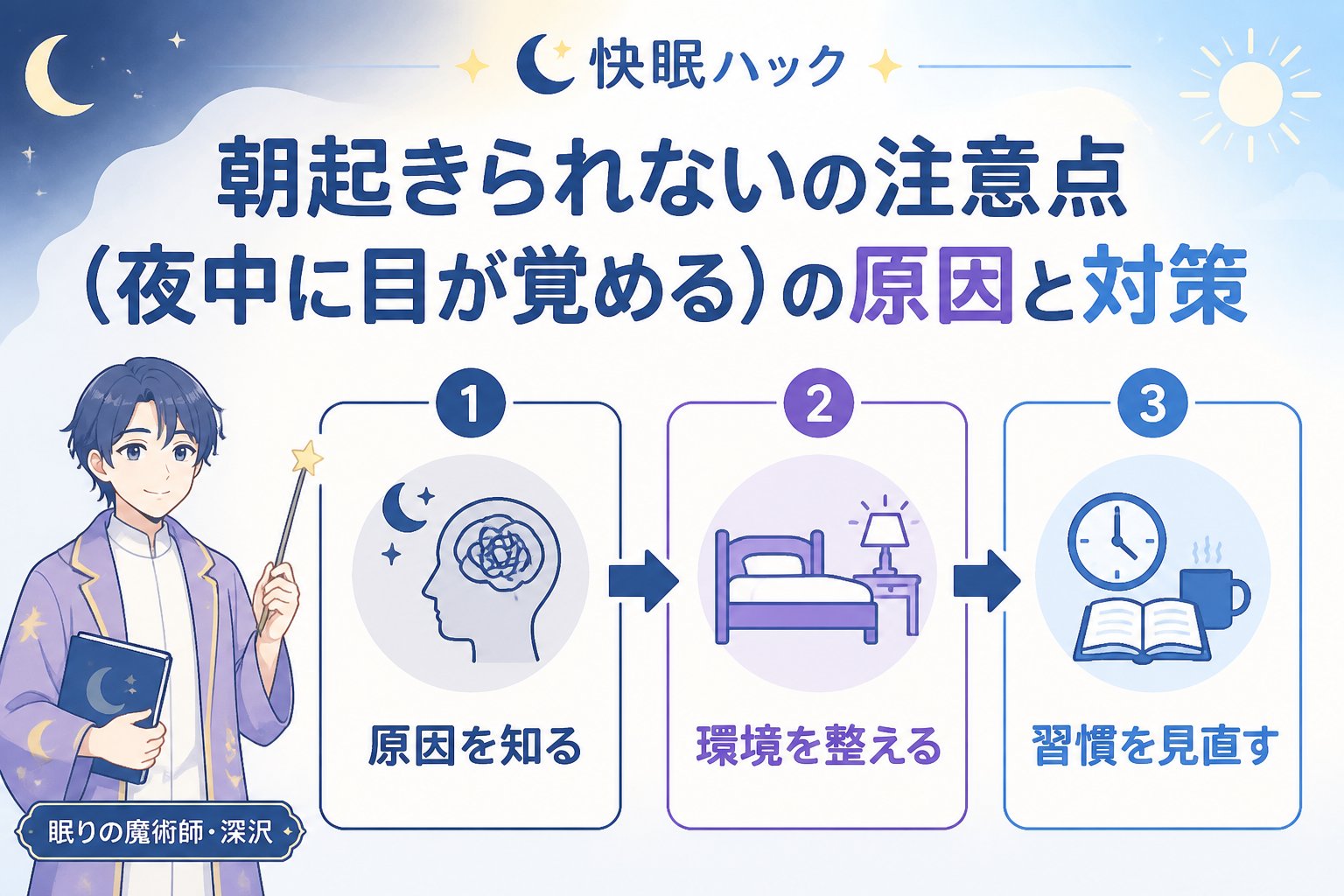 快眠グッズ 朝起きられないの注意点（夜中に目が覚める）を理解するための原因と対策